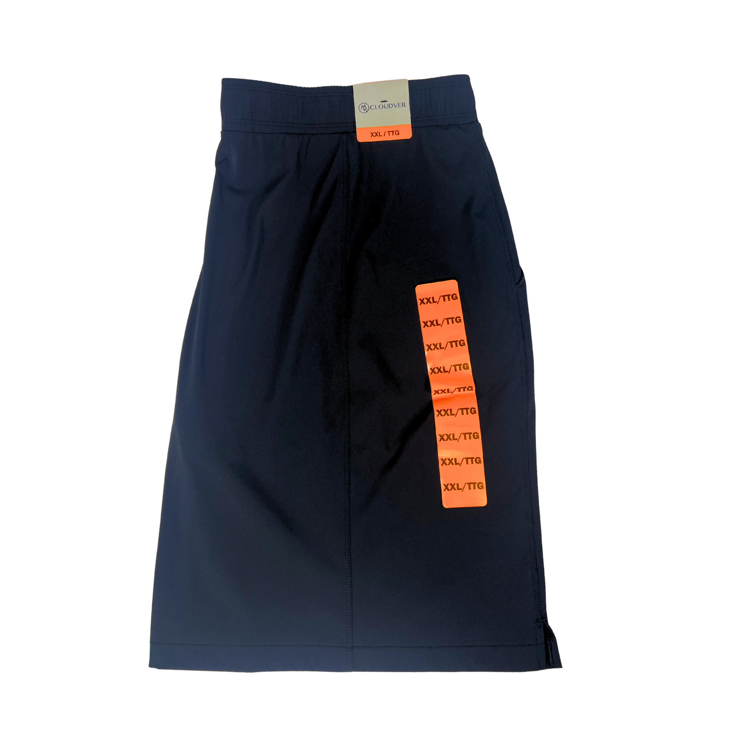 Cloudveil Black Ladies Skort XXL Pull-On Elastic Waist with Pockets
