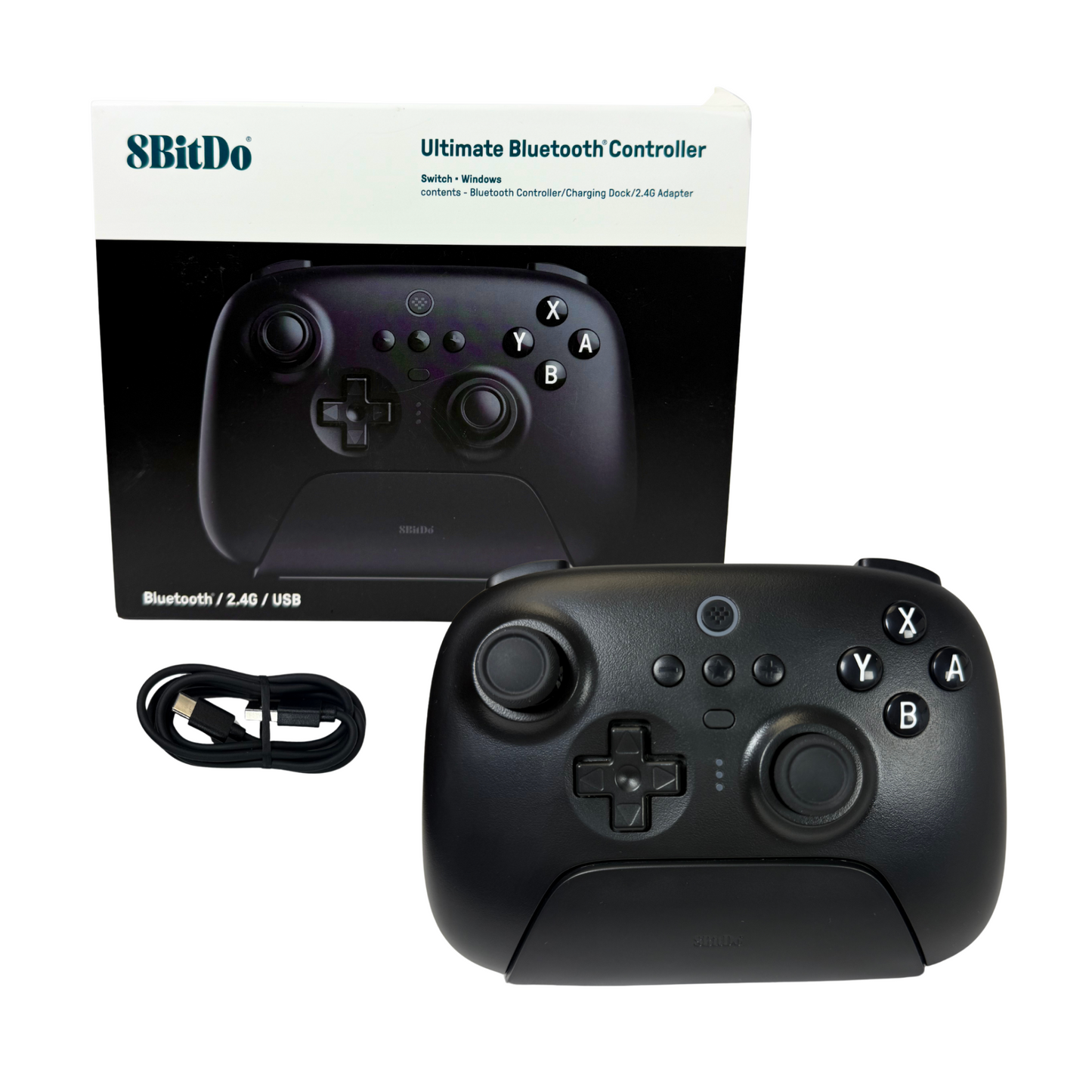 8BitDo Ultimate Bluetooth Controller – Switch, Windows, Steam Deck (Black)
