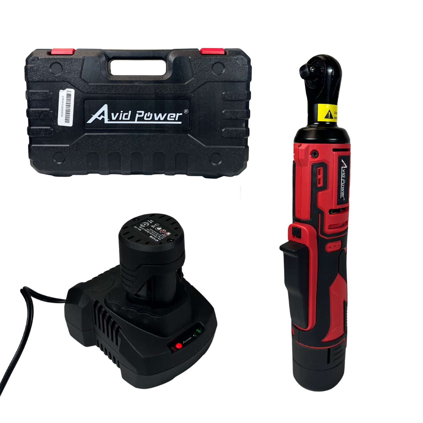 Cordless Electric Ratchet Wrench Kit – 3/8" Drive, 60N·m Torque, 12V Power with 2 Batteries and Charger