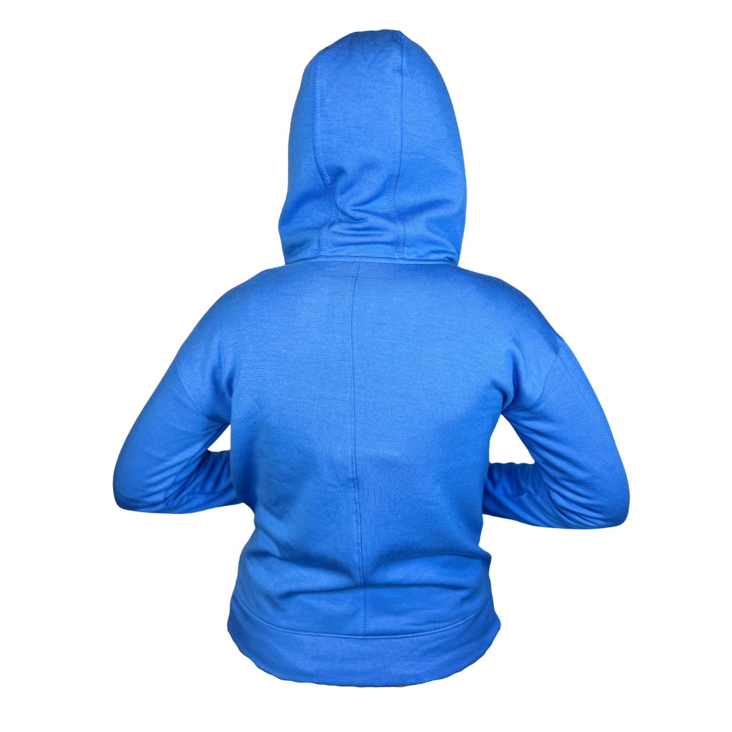 Kids Fleece Full Zip Hooded Sweatshirt - Blue, Large (10/12)