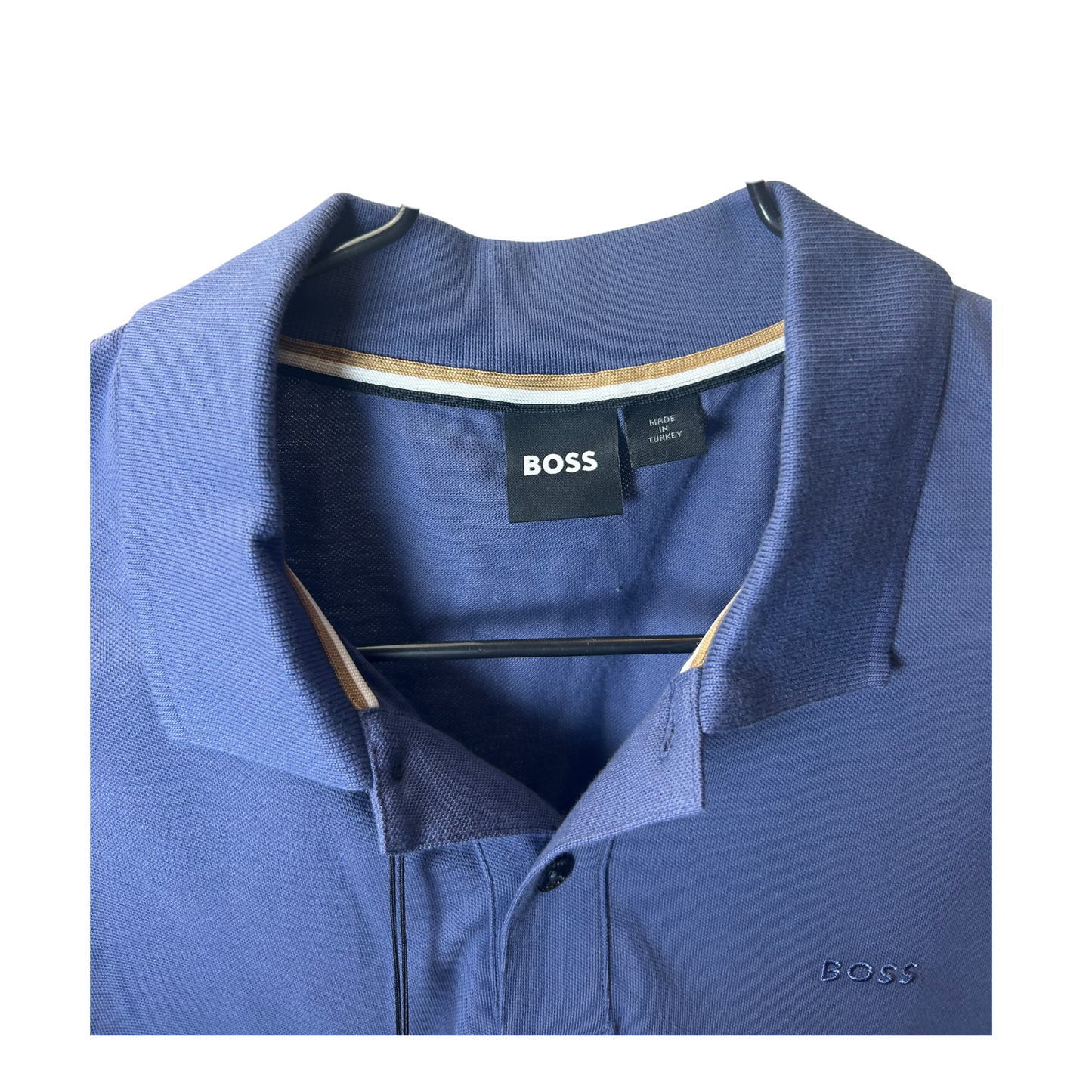 Men’s Pallas Short Sleeve Polo Shirt – Blue – Size L