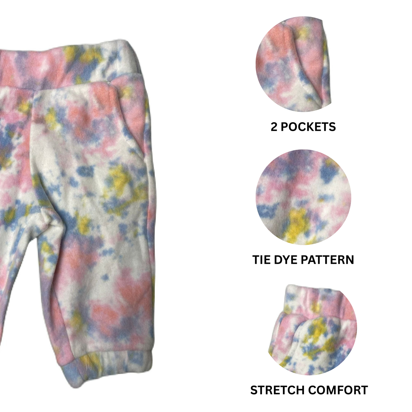 Baby Girls Multicoloured Soft Joggers - 12M