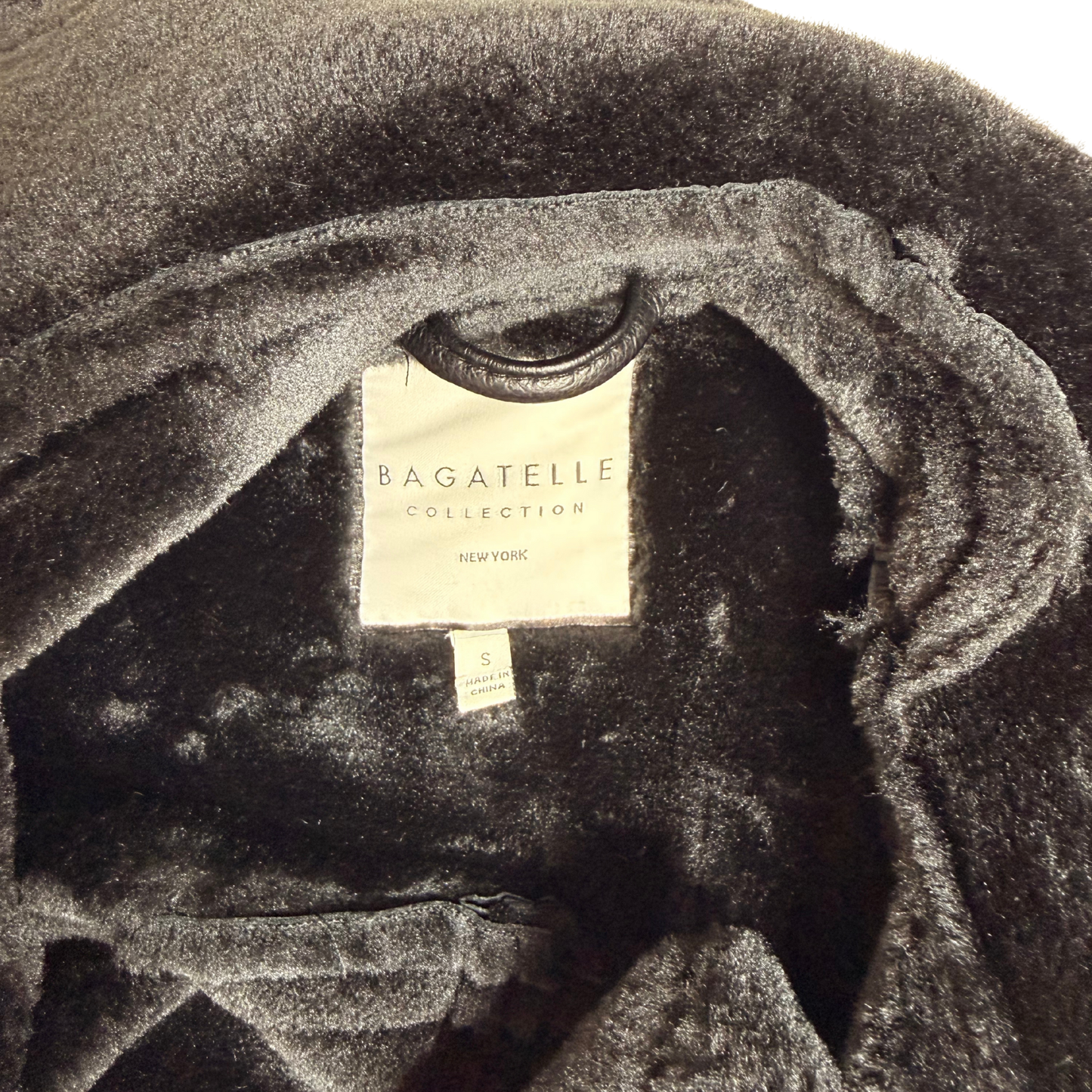 Women’s Black Faux Fur Jacket – Size S