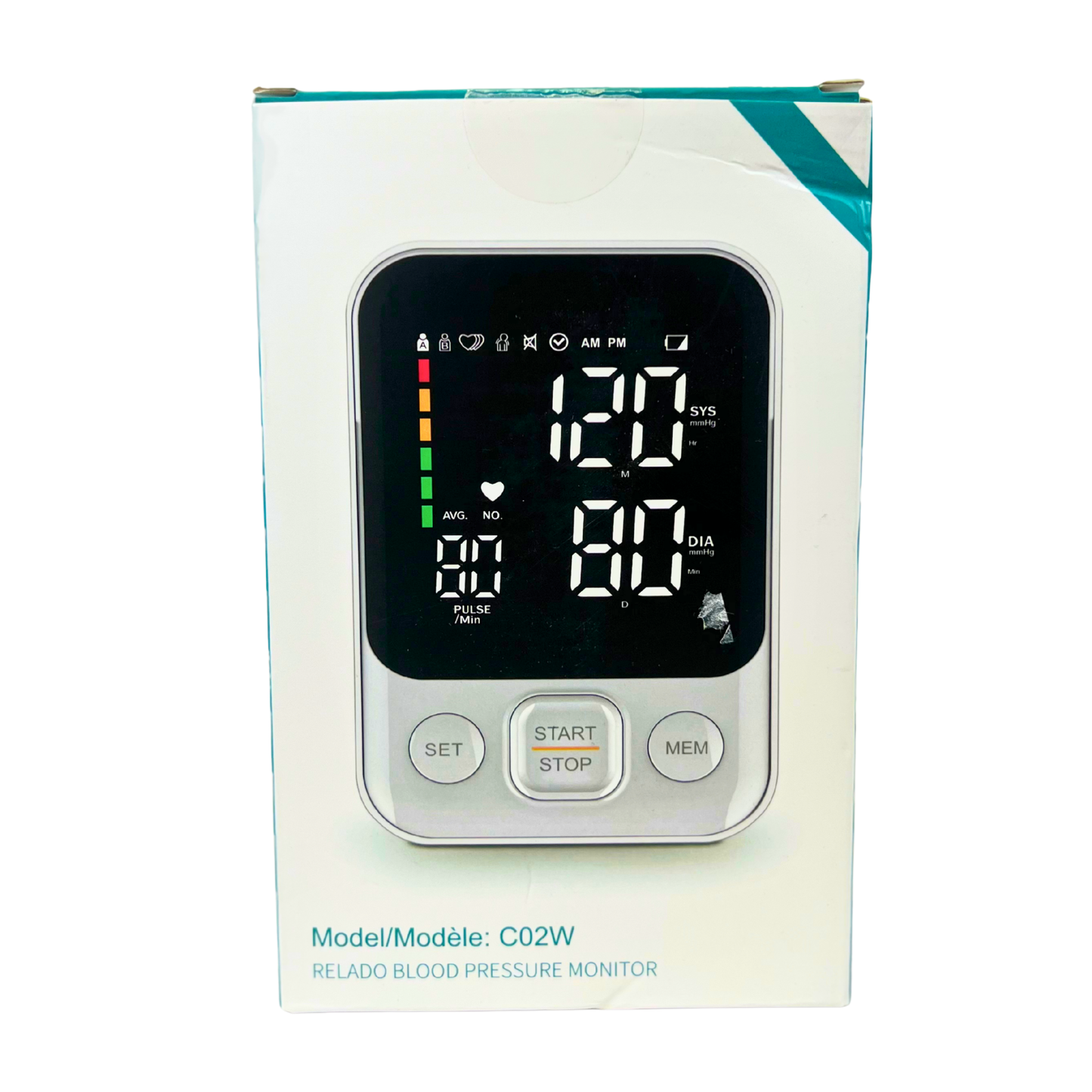 Automatic Blood Pressure Monitor with Large LED Display & Adjustable Arm Cuff for Home Use