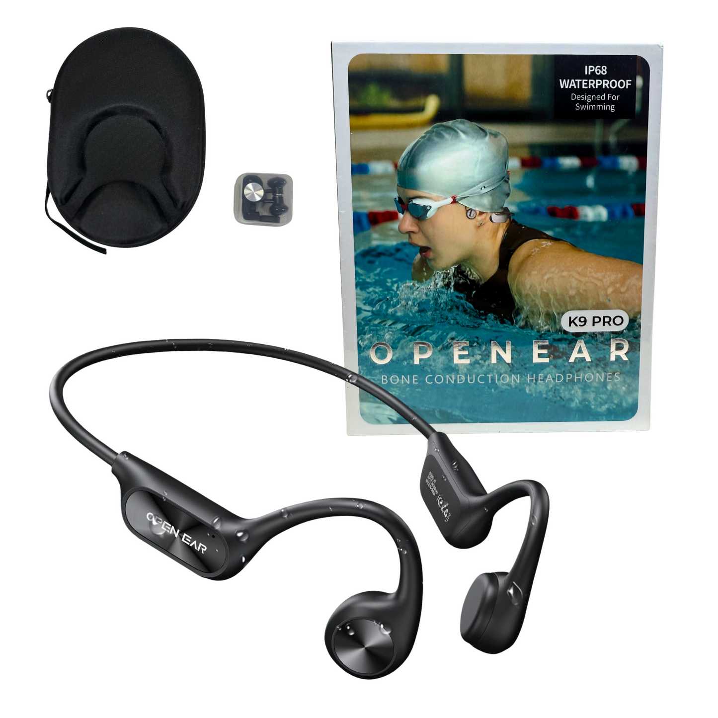 Bone Conduction Waterproof Headphones with MP3 | Open-Ear Bluetooth 5.3