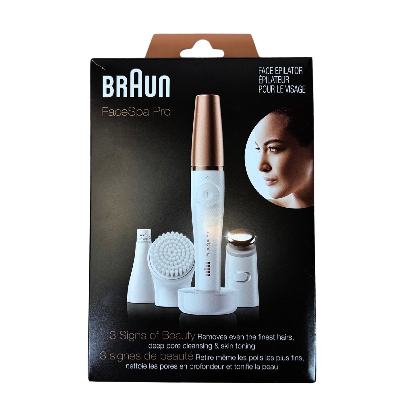 Braun Facespa Pro 911 – 3-in-1 Facial Epilator, Cleansing Brush & Toning Device with Rechargeable Design
