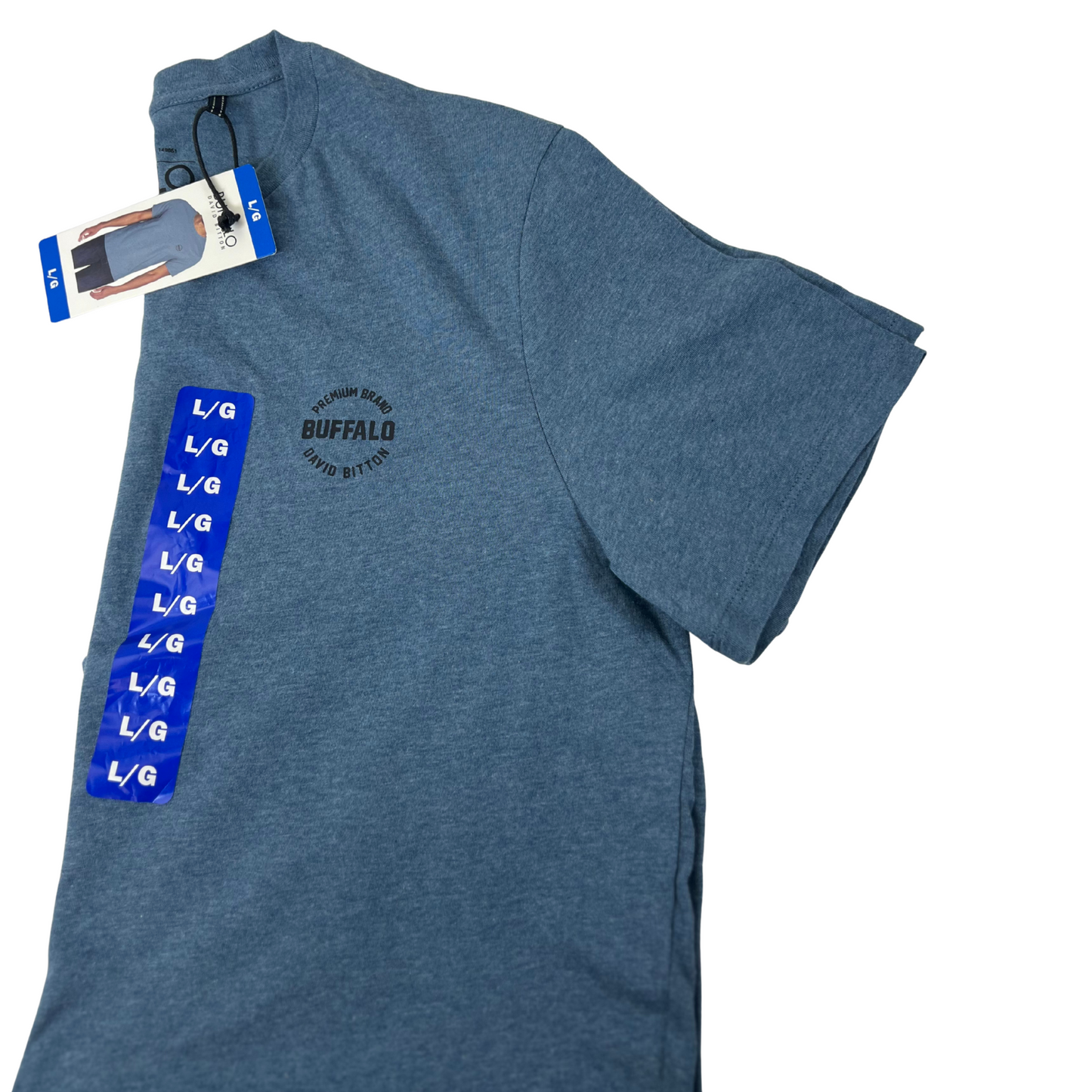 Buffalo David Bitton Men’s Blue T-Shirt – Size L