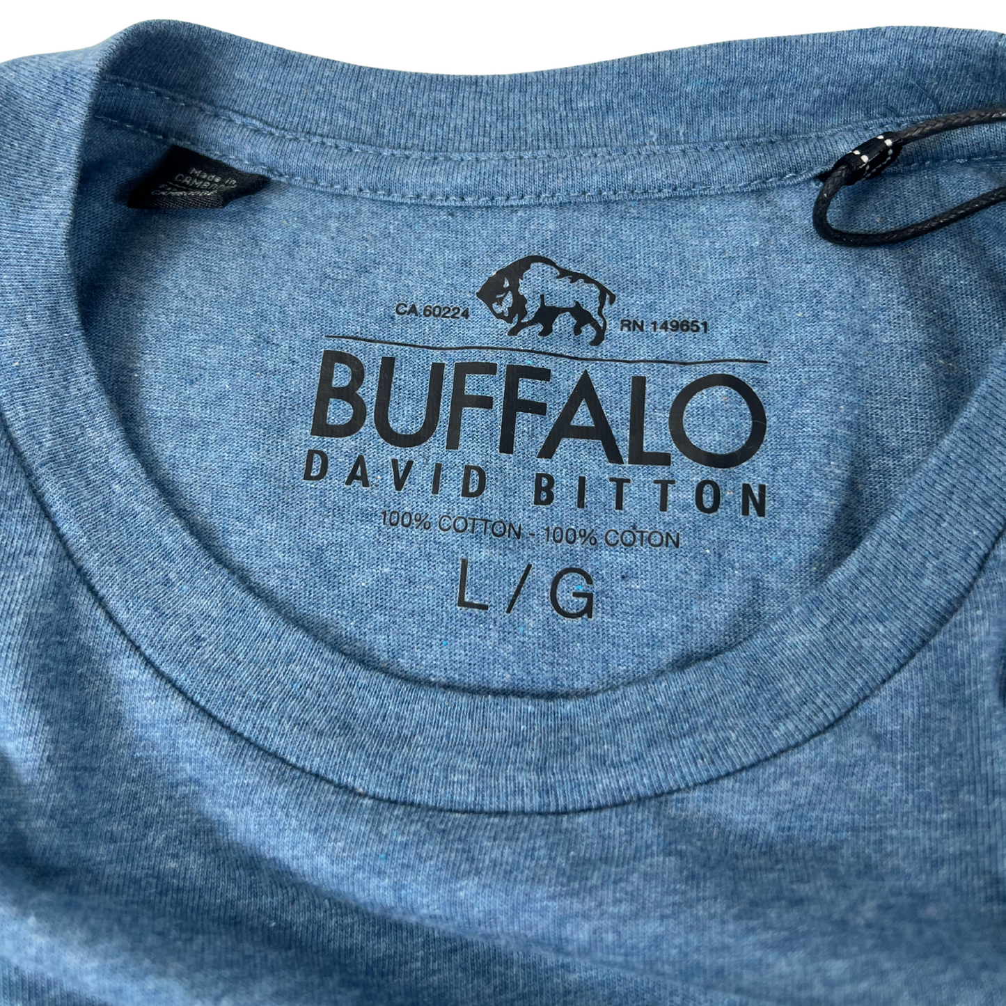 Buffalo David Bitton Men’s Blue T-Shirt – Size L