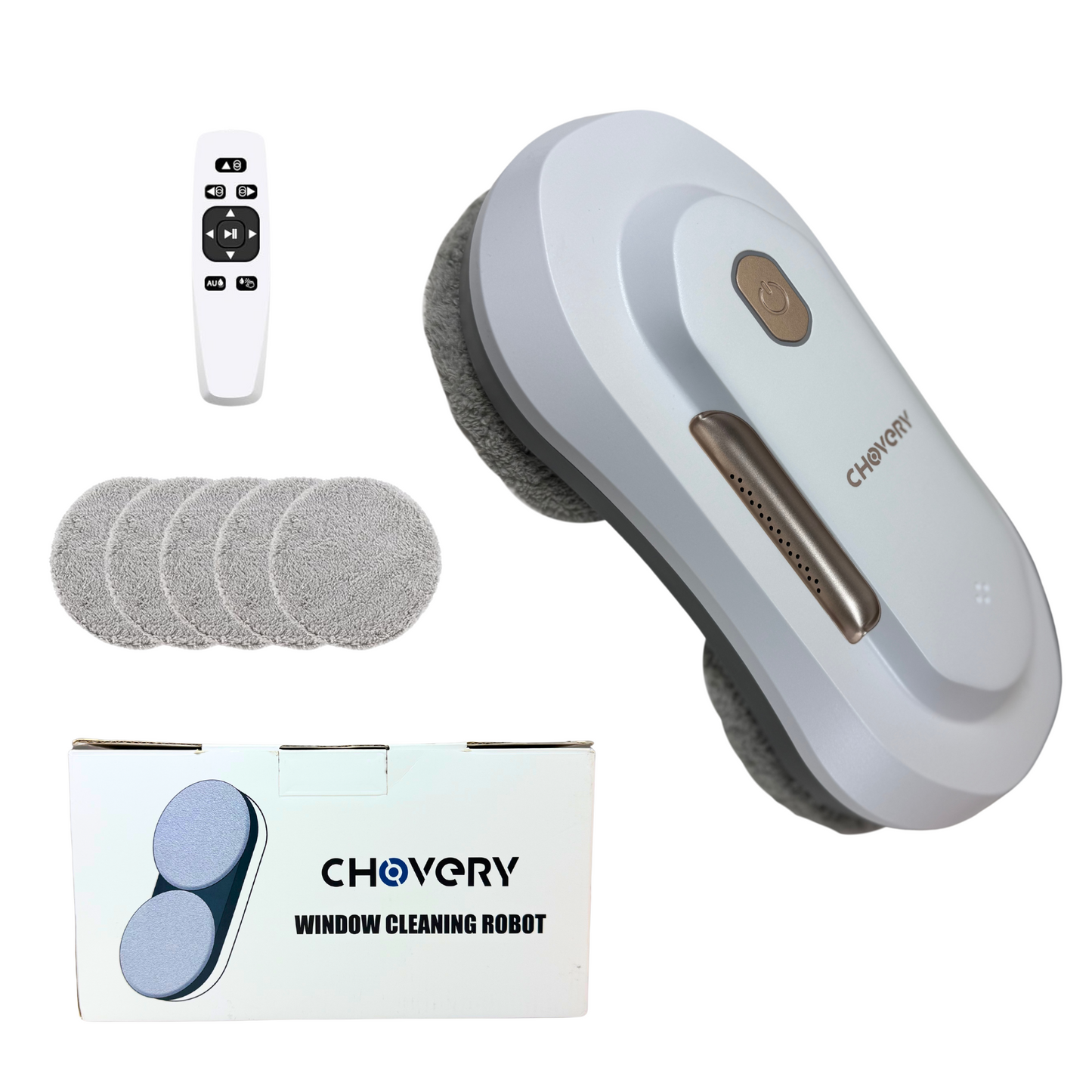 CHOVERY Window Cleaner Robot – Dual Auto Spray Glass Cleaner | 3000Pa Suction Power
