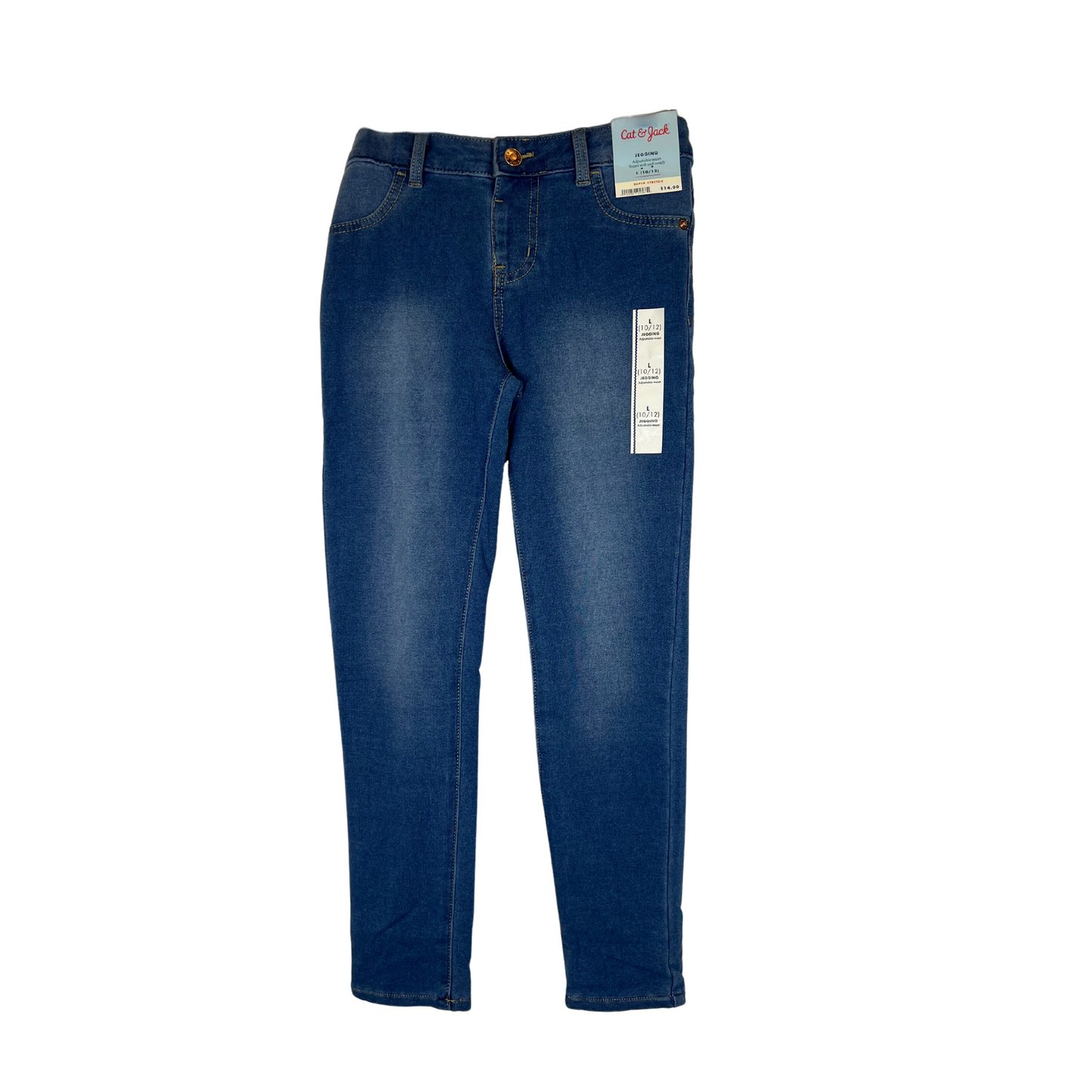 Super Stretch Jeggings with Adjustable Waist, Size L (10/12)
