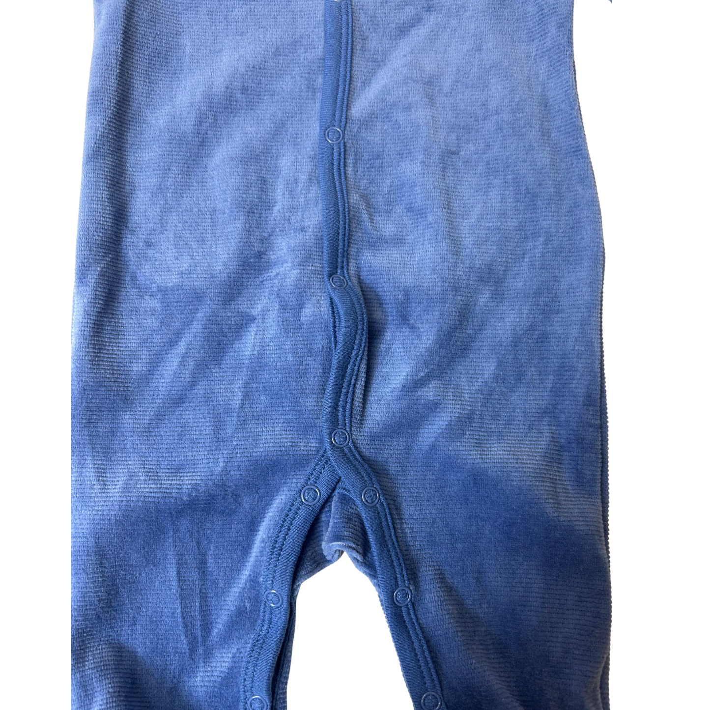 Baby Velour Penguin Sleeper – Blue – Size 6 Months