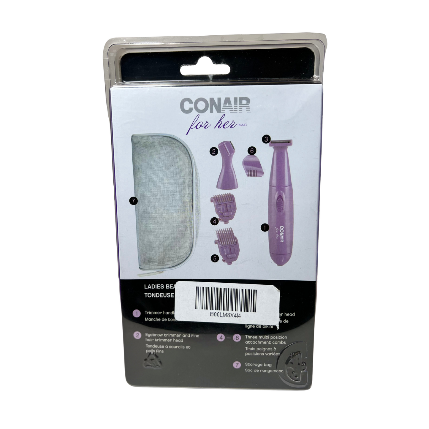 7-Piece Ladies Personal Grooming Kit with Trimmer Heads & Attachments
