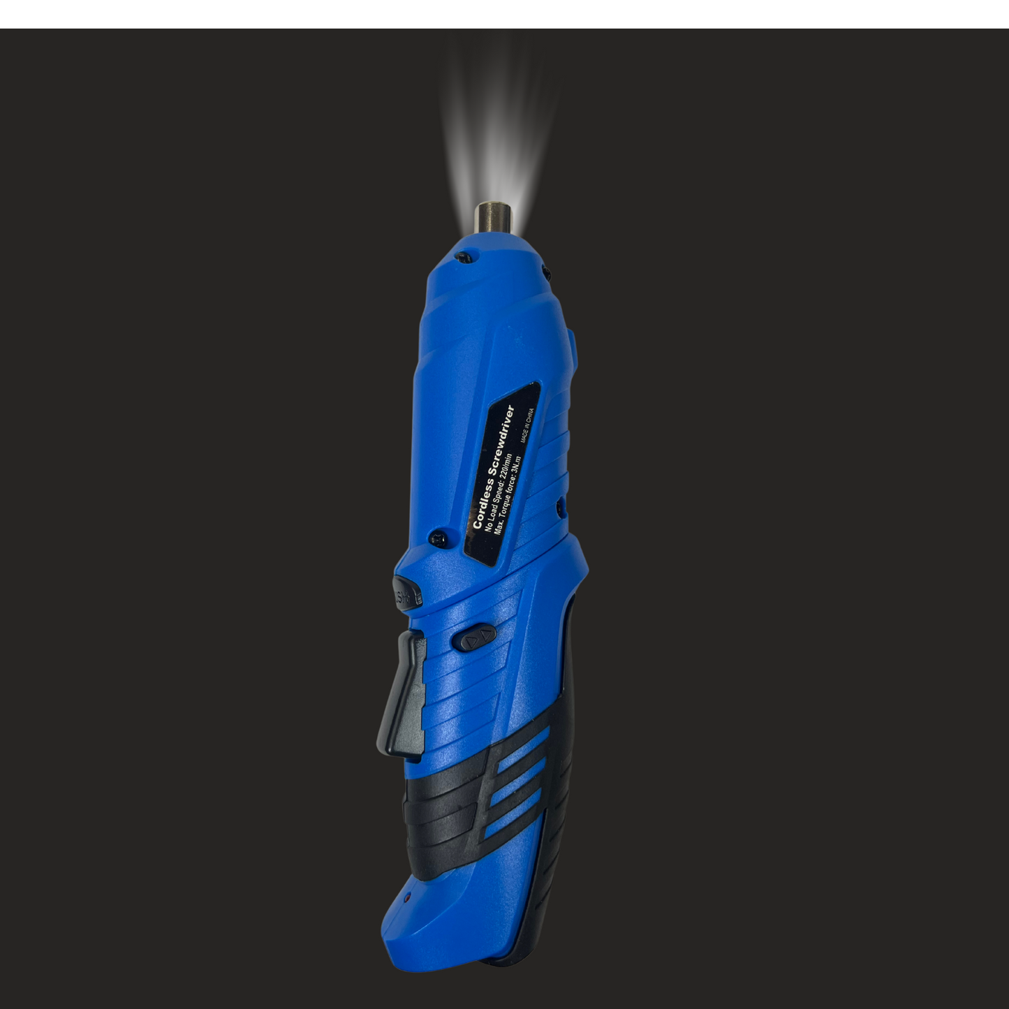 Cordless Electric Screwdriver Set with 47 Bits, Rechargeable, LED Light – Blue