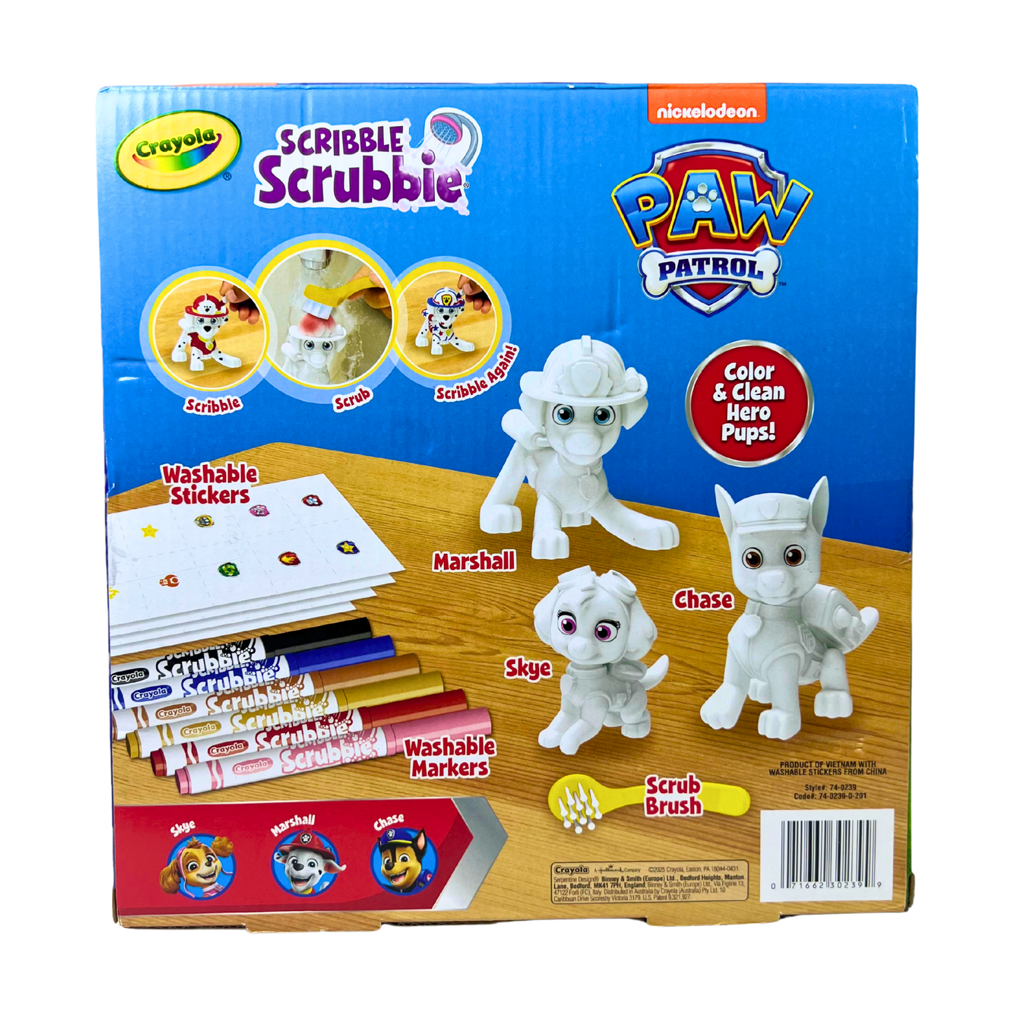 Scribble Scrubbie Pets Paw Patrol Set – Washable Color & Play Toy for Kids
