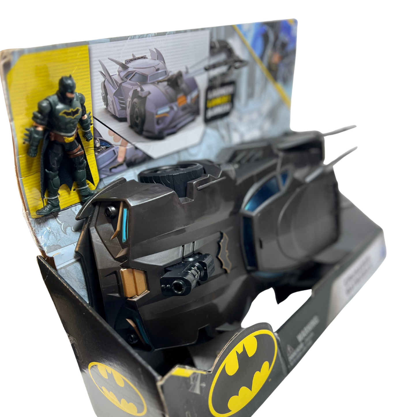 Crusader Batmobile Playset with 4-Inch Hero Figure & Super-Villain Figures