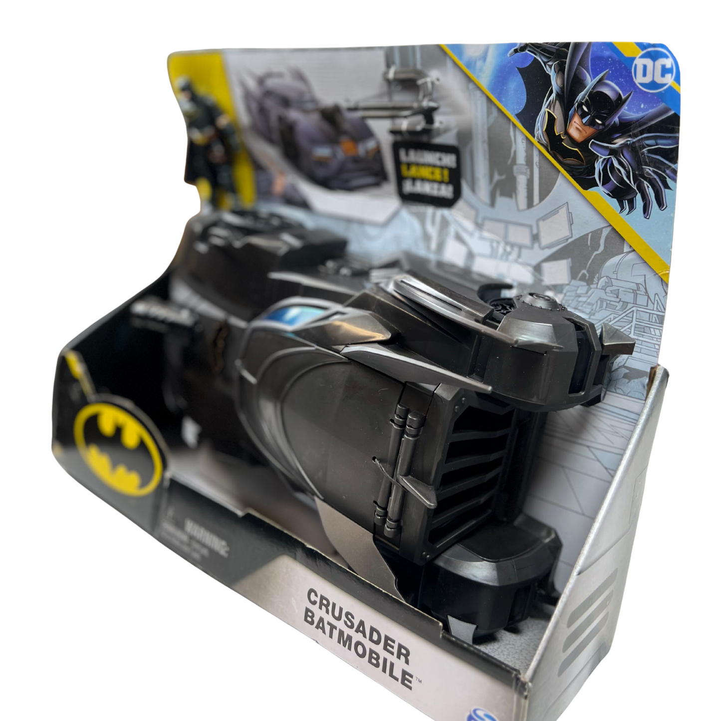 Crusader Batmobile Playset with 4-Inch Hero Figure & Super-Villain Figures