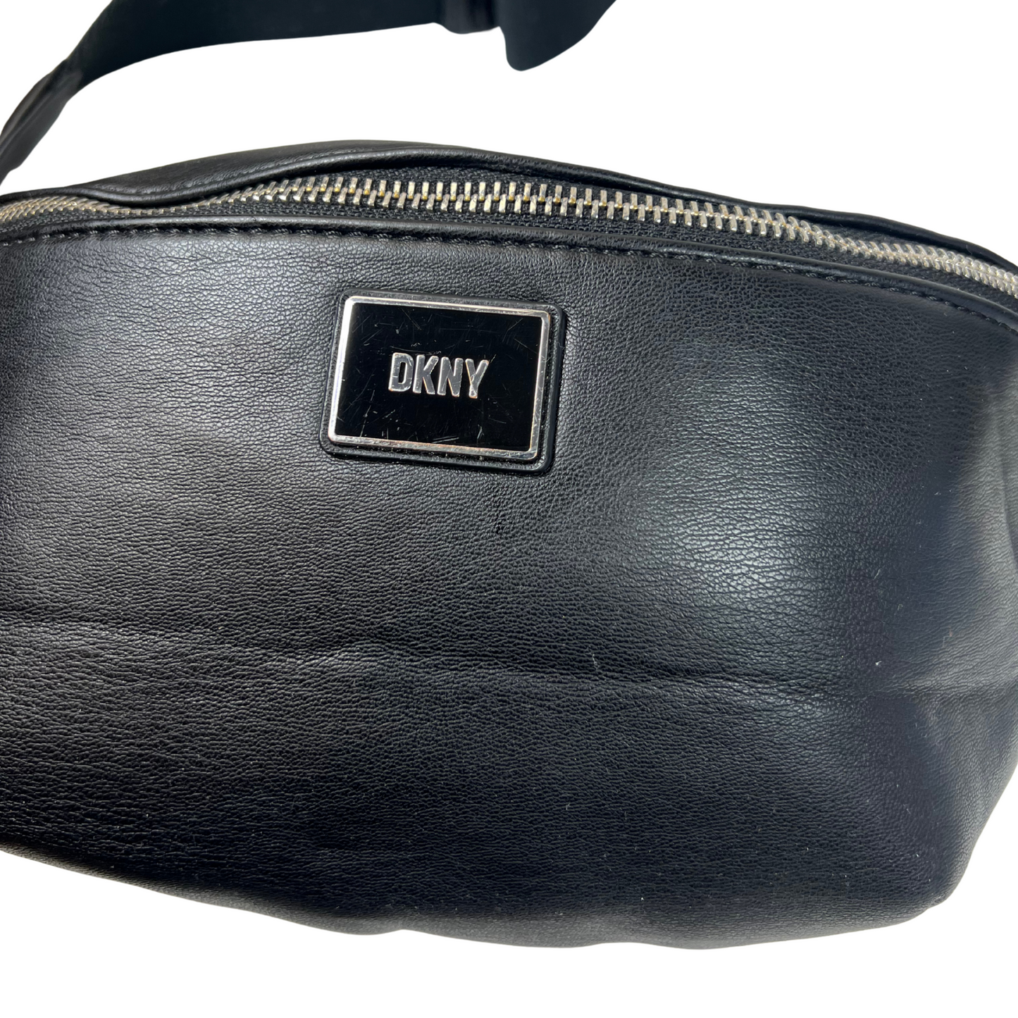 Astrid Sling Belt Bag Crossbody – Black Vegan Leather, Pre-Loved
