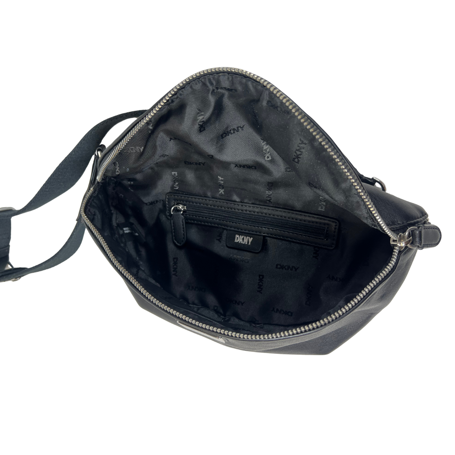 Astrid Sling Belt Bag Crossbody – Black Vegan Leather, Pre-Loved