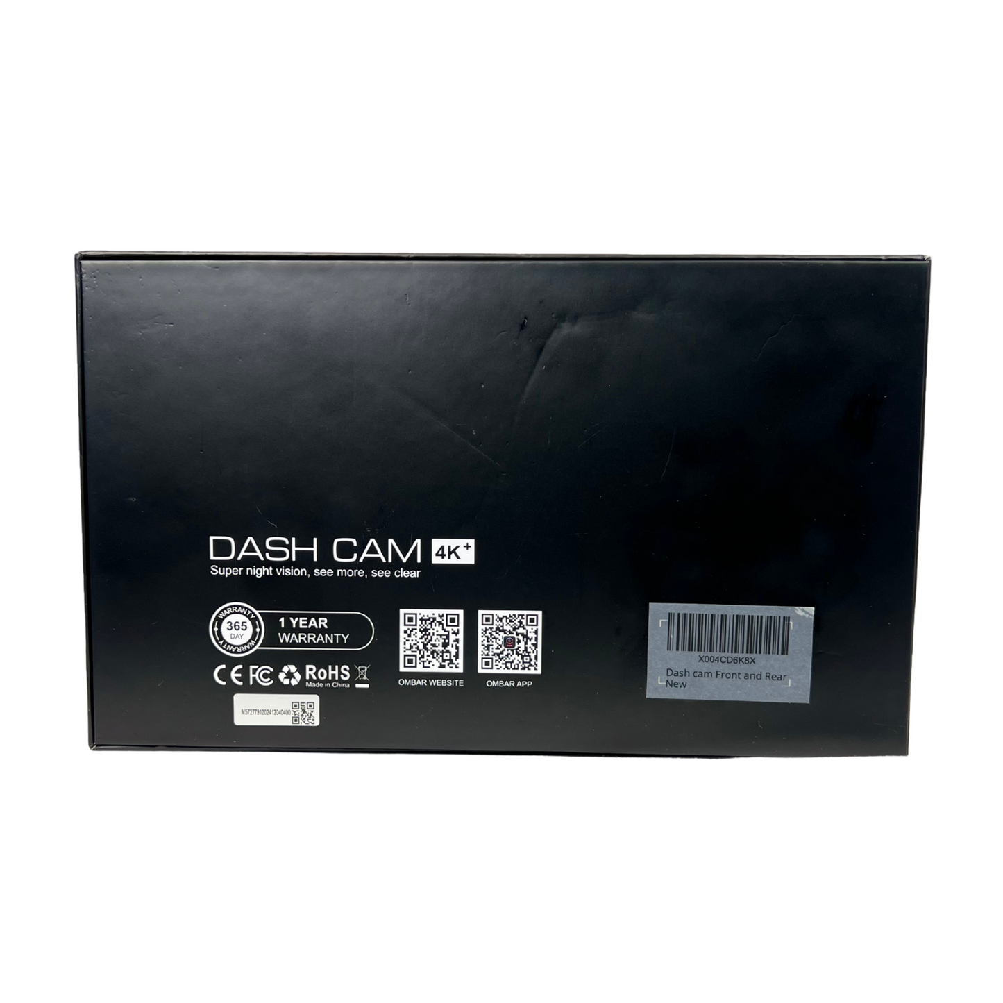 Dash Cam Front and Rear with Wi-Fi, App Control & 1080p HD Recording