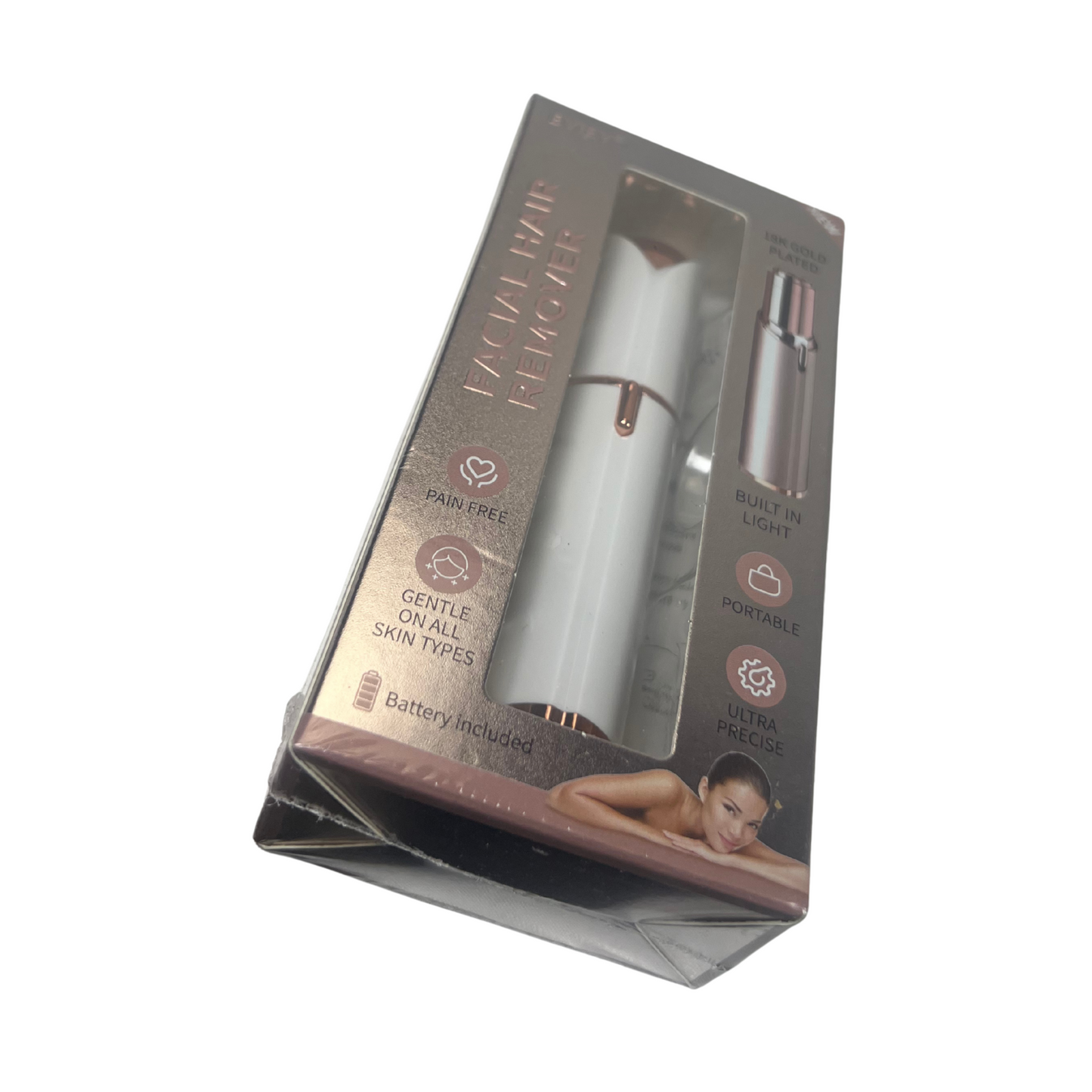 Painless Facial Hair Remover for Women – Electric Shaver with Light
