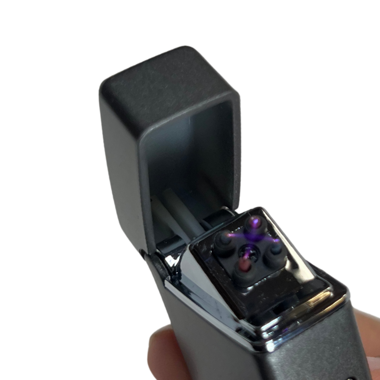 USB Rechargeable Dual Arc Plasma Lighter – Windproof & Flameless
