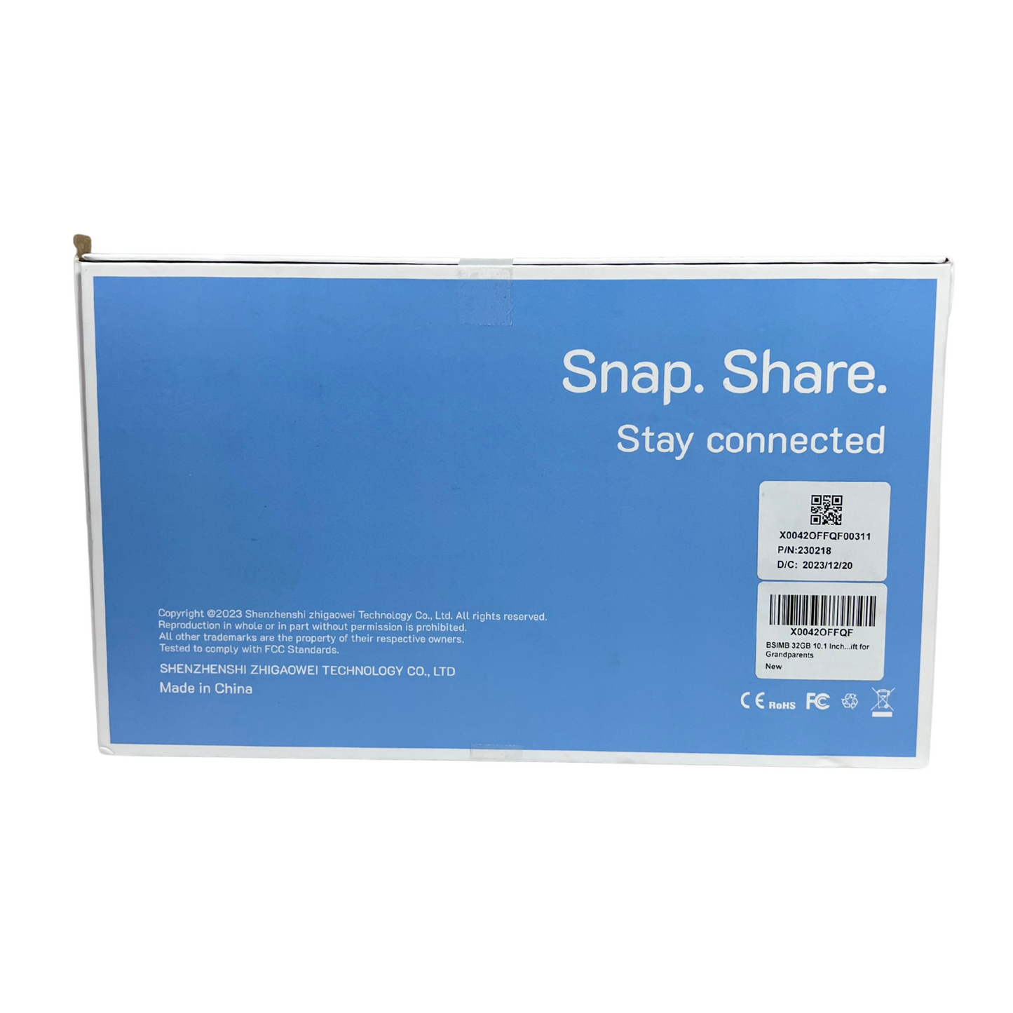 10.1" WiFi Digital Photo Frame with 32GB Storage & Touchscreen