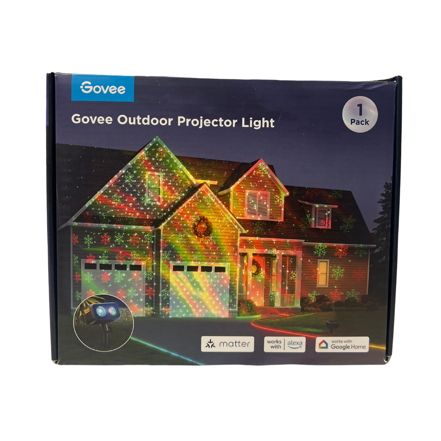 Govee Outdoor Projector Light – Christmas Laser & Aurora Projector, 16 RGB Patterns, 51 Holiday Scene Modes
