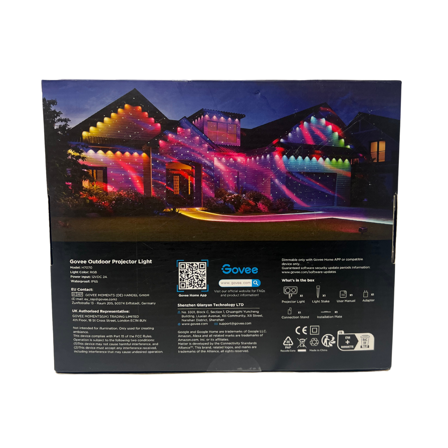 Govee Outdoor Projector Light – Christmas Laser & Aurora Projector, 16 RGB Patterns, 51 Holiday Scene Modes