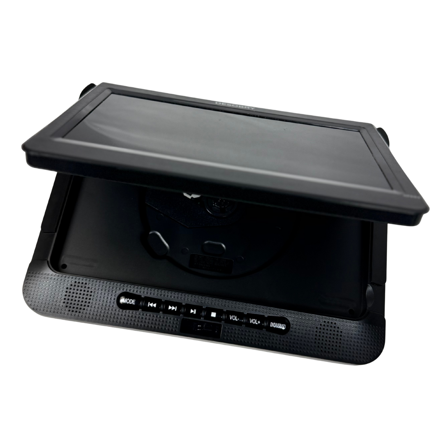 Desobry 10" Dual Screen Portable Car DVD Player with Headrest Mount, Rechargeable Battery, USB/TF