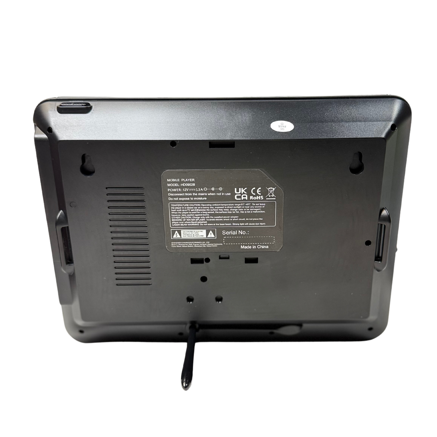 Desobry 10" Dual Screen Portable Car DVD Player with Headrest Mount, Rechargeable Battery, USB/TF