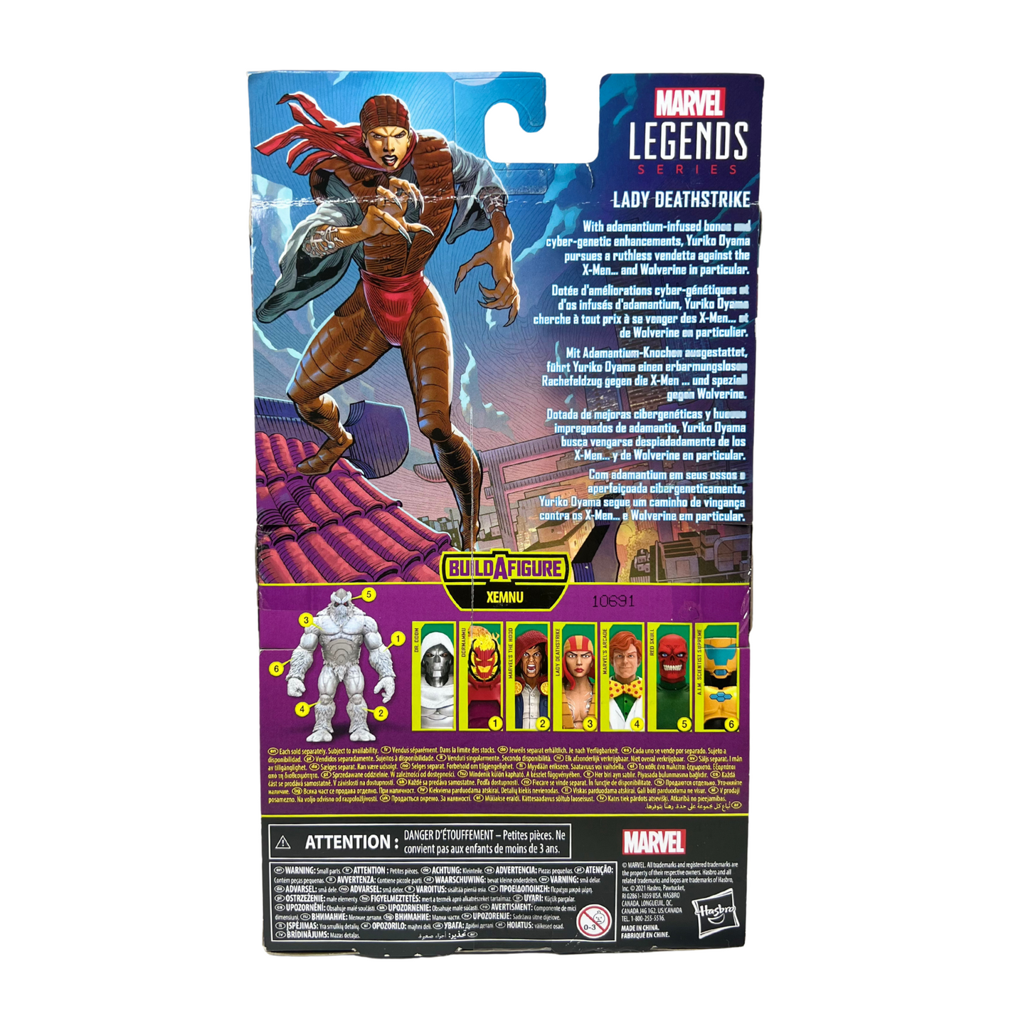 6-Inch Articulated Comic-Inspired Action Figure – Lady Deathstrike with Build-A-Figure Part