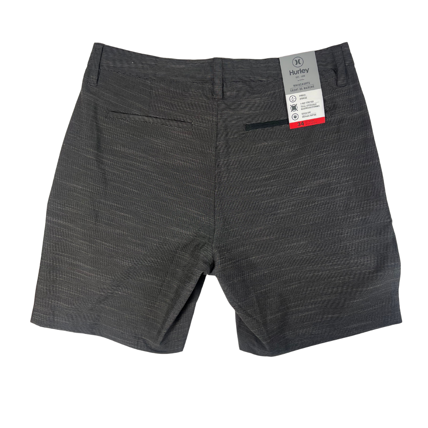 Men’s Hybrid 18" Walk Shorts – Gray, Size 34