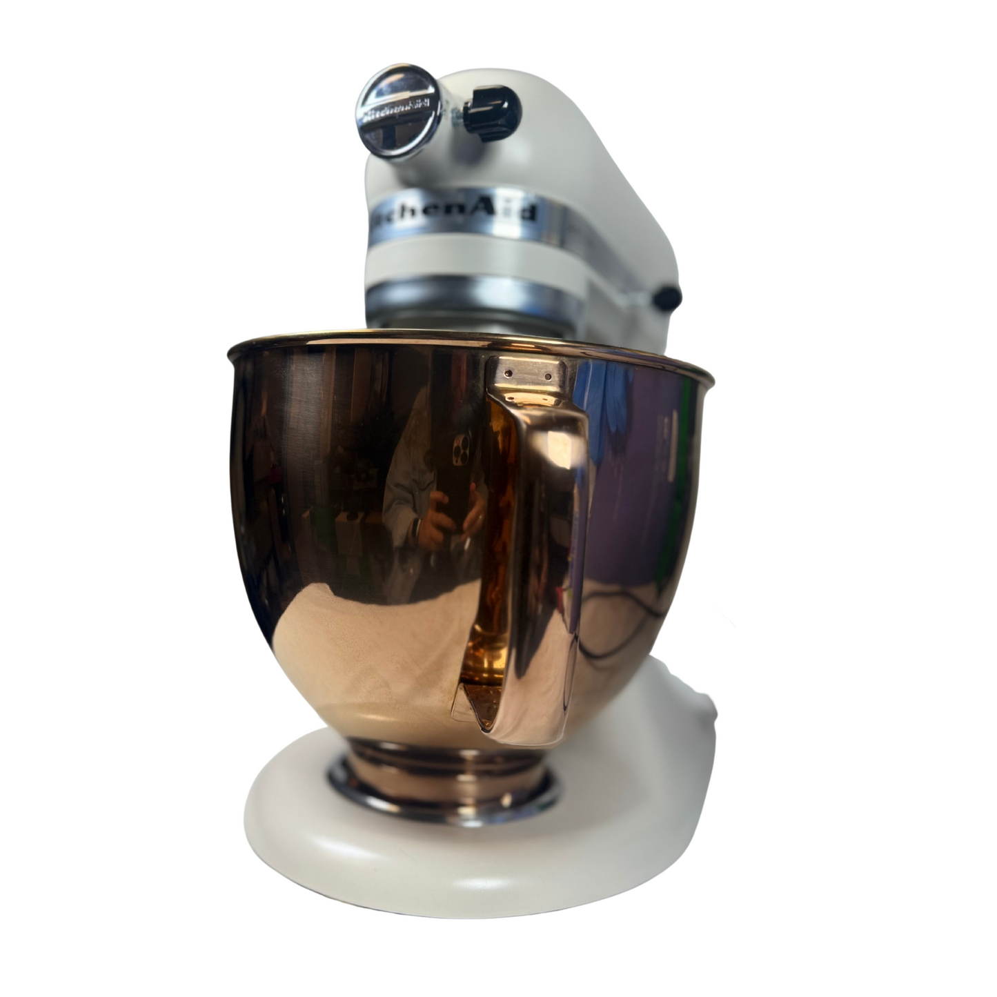 5-Quart Tilt-Head Stand Mixer with Copper Bowl – Fresh Linen Finish, 10-Speed