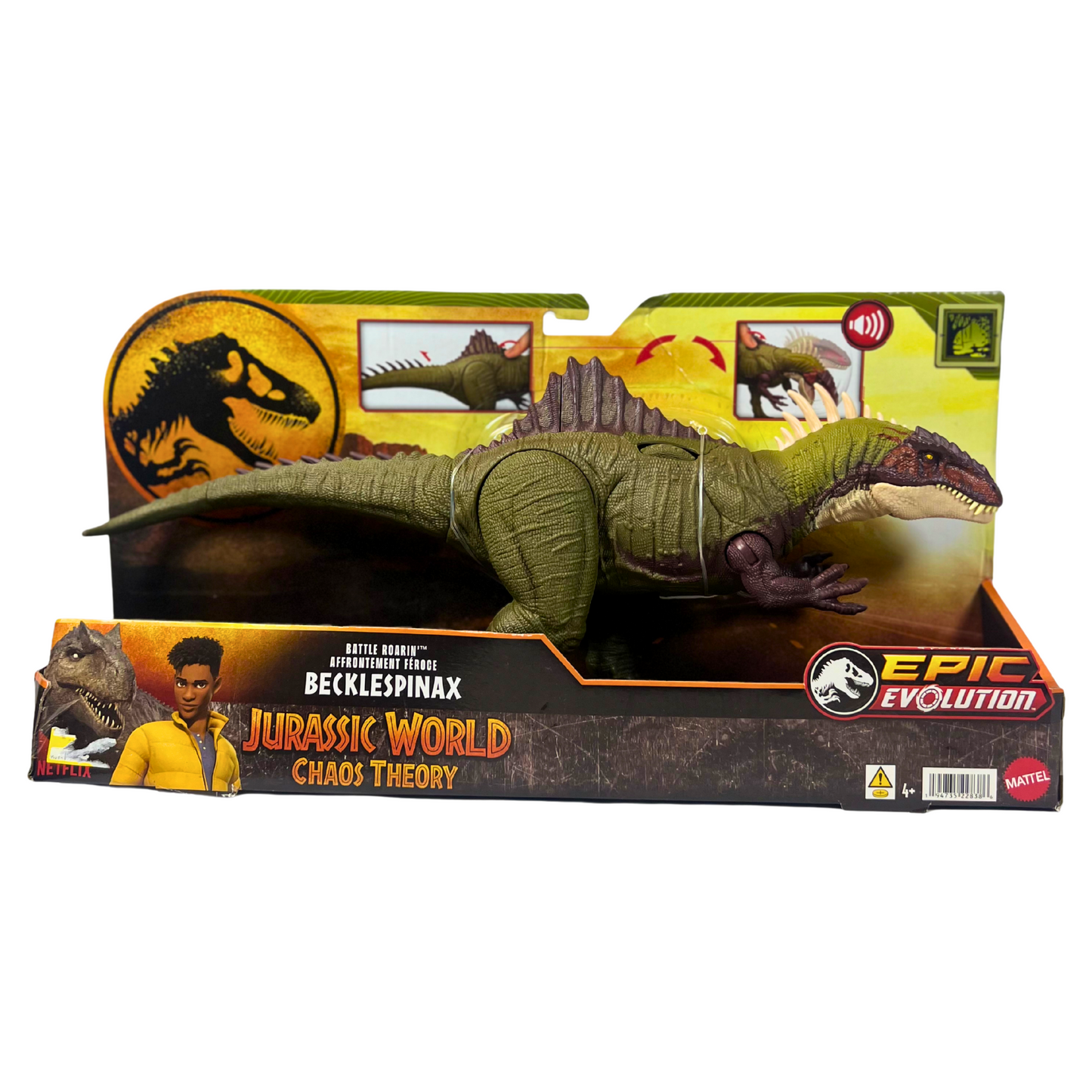 Large Dinosaur Battle Action Figure – Roaring, Chomping & Extending Spikes – 17 Inch