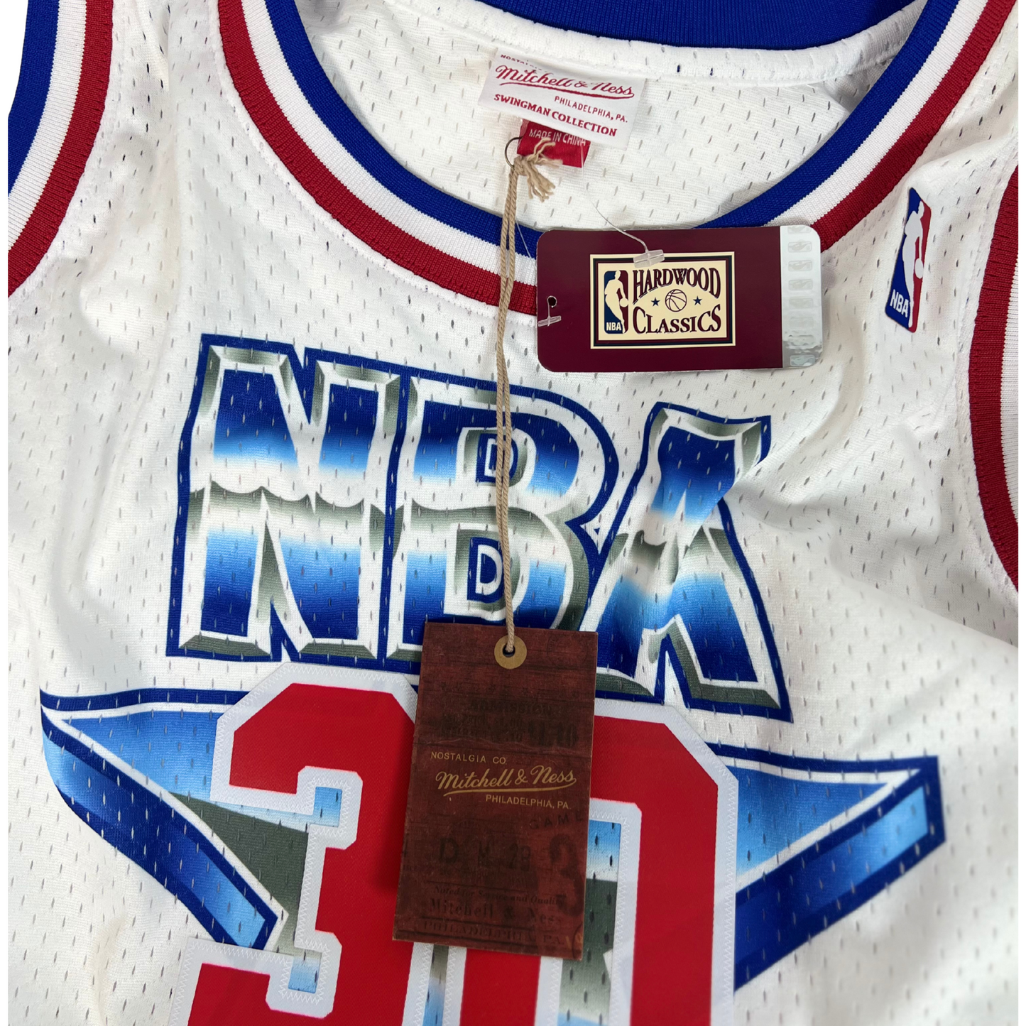 Men’s White Hardwood Classics 1992 All-Star Swingman Jersey – Scottie Pippen, Size 4XLT