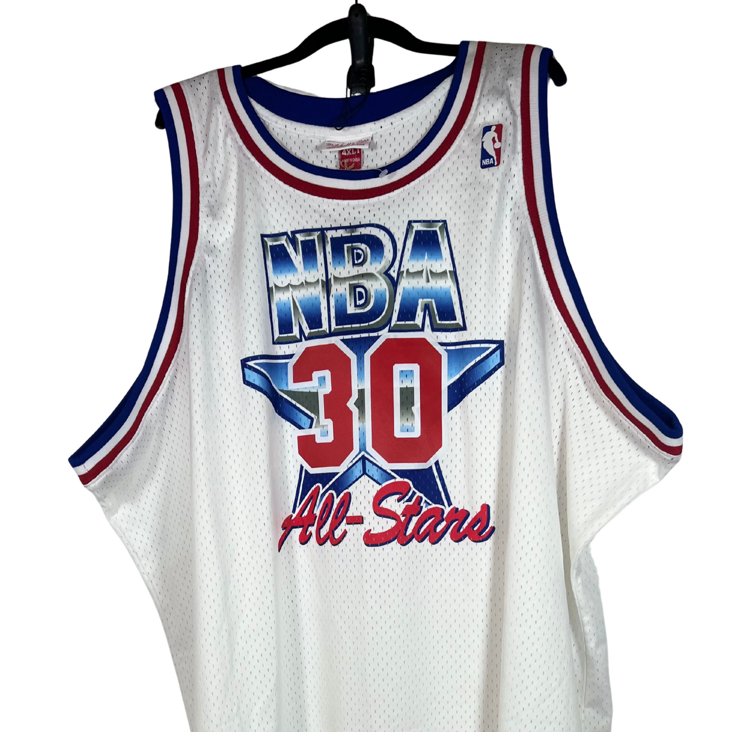 Men’s White Hardwood Classics 1992 All-Star Swingman Jersey – Scottie Pippen, Size 4XLT