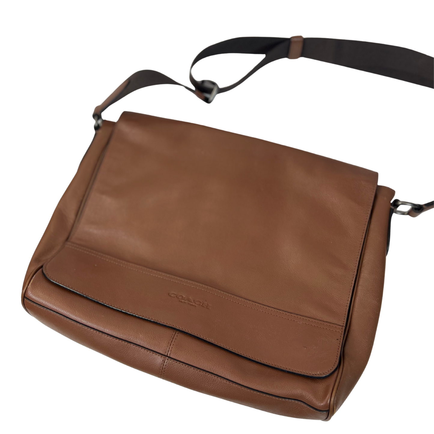 Houston Map Bag Crossbody with Adjustable Strap – Smooth Leather | Pre-loved