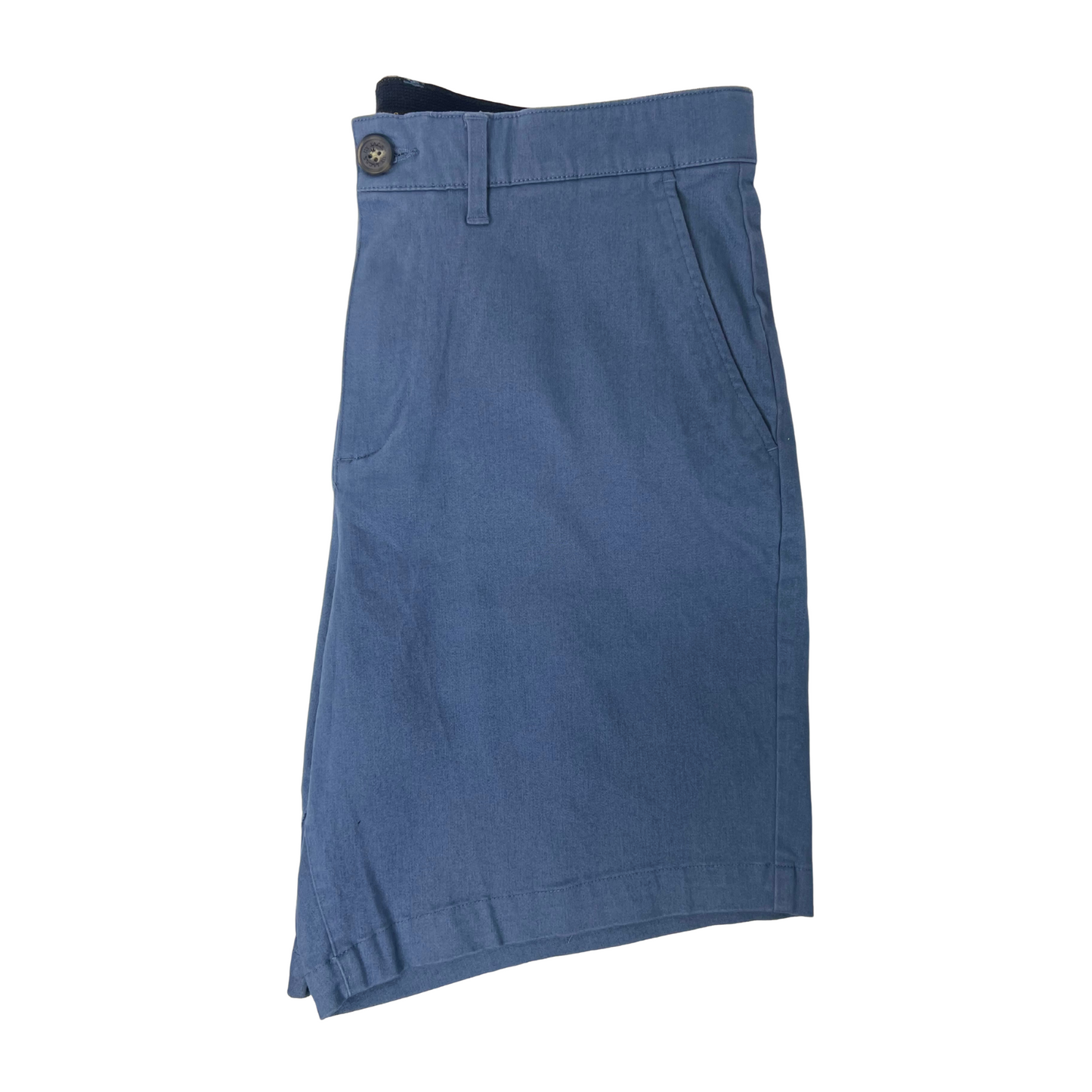 Men’s Performance Stretch Shorts – Blue, Size 30, Elastic Waist