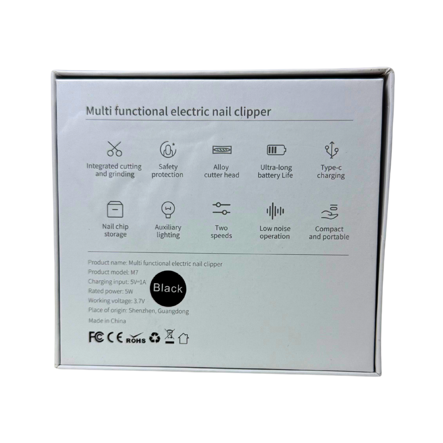 3-in-1 Electric Nail Clipper – Safe Trimmer, Polisher & Grinder with LED Light and Storage Bin, Portable Nail Care Tool for Baby, Kids, Adults, and Seniors