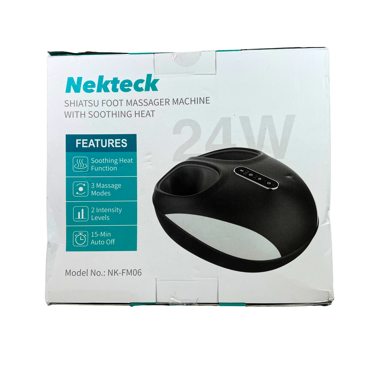 Nekteck Shiatsu Foot Massager with Heat & Air Compression – Deep Kneading Therapy