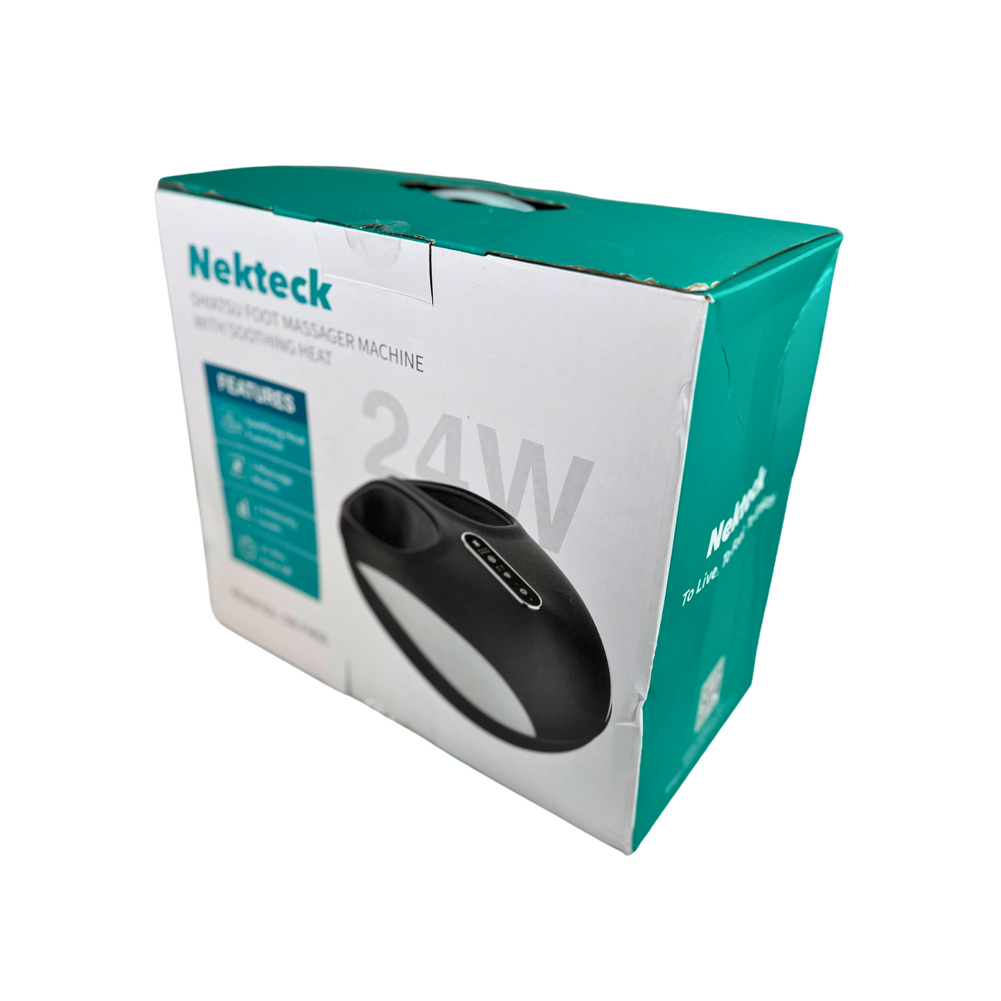 Nekteck Shiatsu Foot Massager with Heat & Air Compression – Deep Kneading Therapy