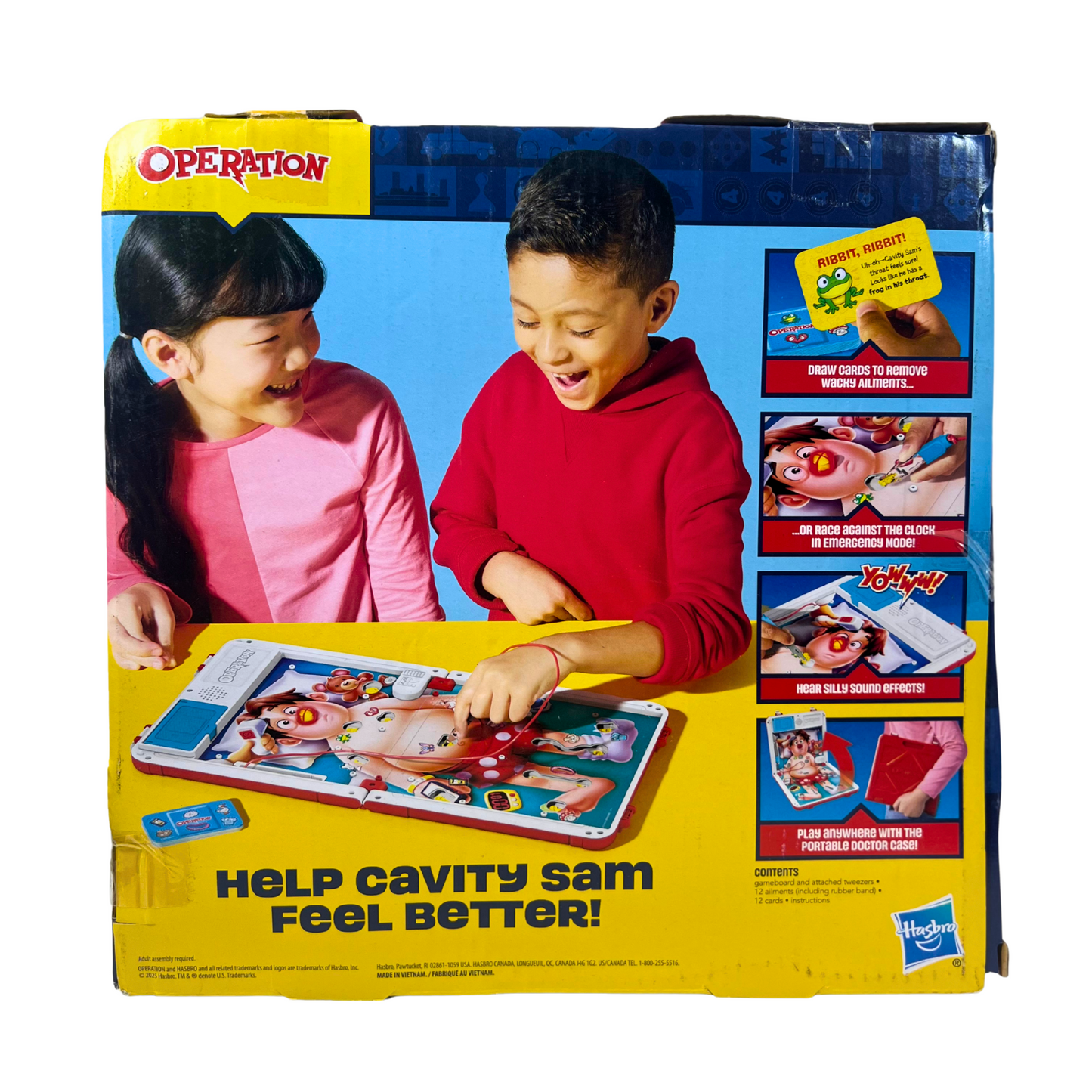 Electronic Operation Board Game with Carrying Case – 2 Play Modes – Ages 6+