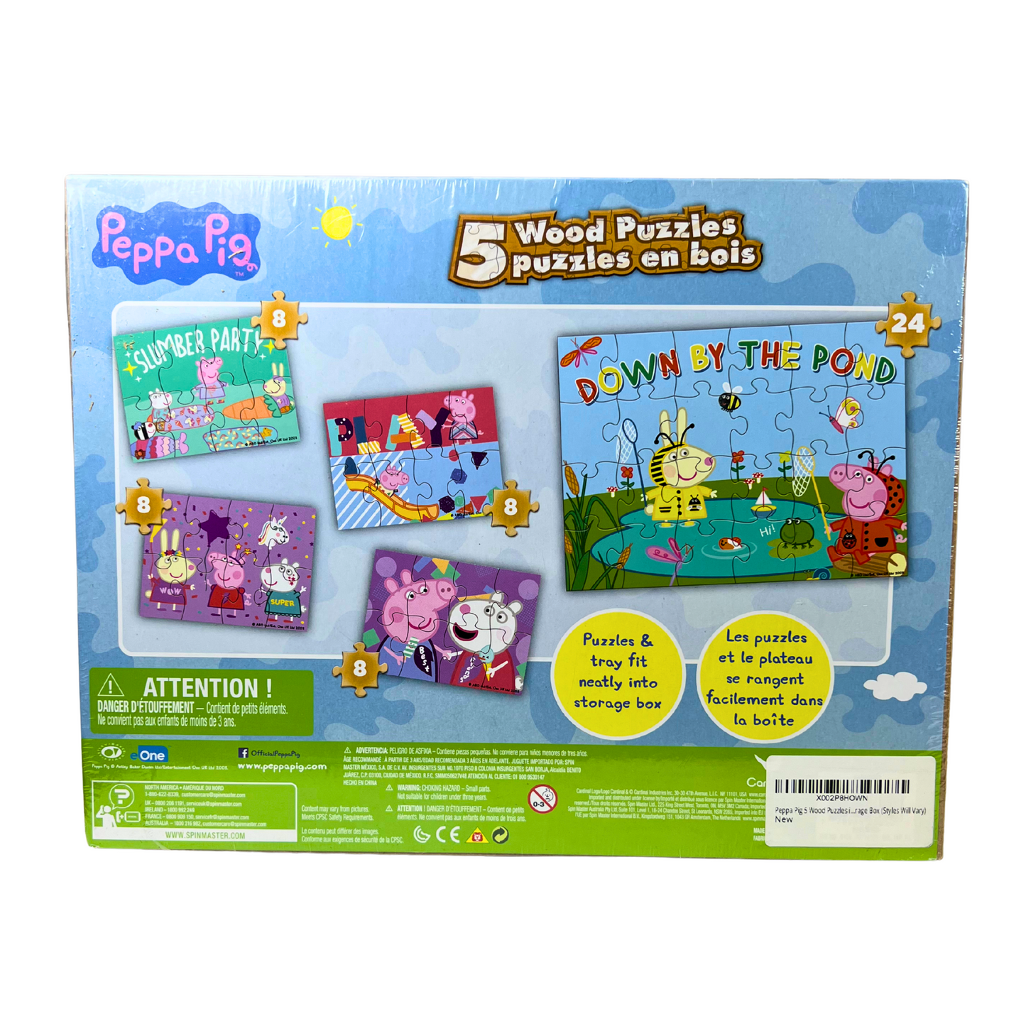 5-in-1 Wooden Kids Puzzle Set with Storage Box – Preschool Educational Toy