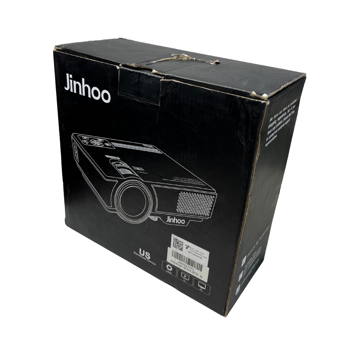 1080P Mini Projector with Two-Way Bluetooth, 50% Zoom & 80" Screen – Portable Home & Outdoor Cinema