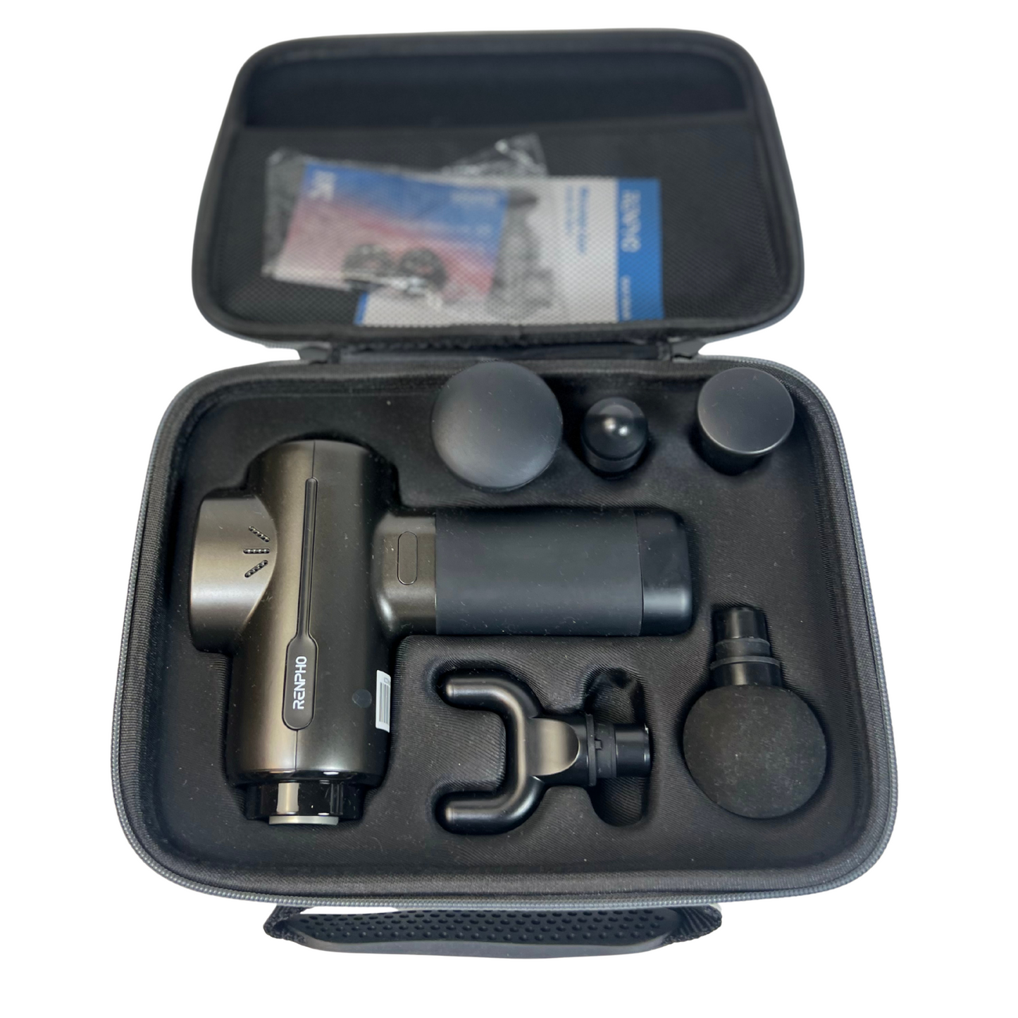 Powerful Percussion Massage Gun with 5 Speeds & Attachments, Portable Handheld Massager with Travel Case