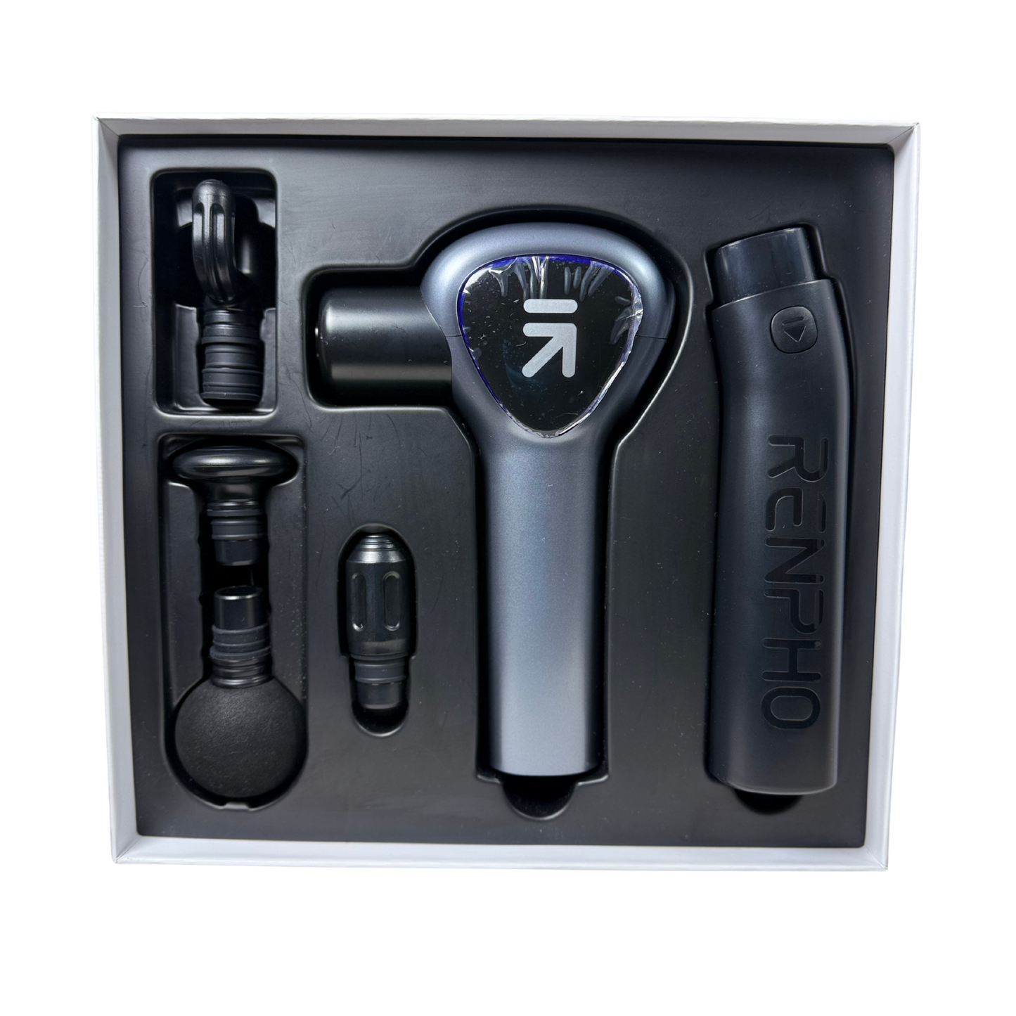 Portable Deep Tissue Massager | 5-Speed Cordless Massager with Extension Handle & LED Display | Quiet Muscle Relief for Full-Body Recovery
