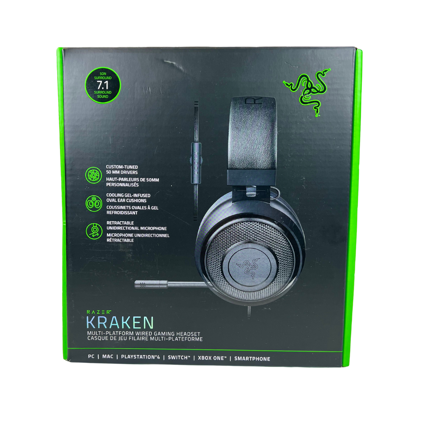 Over-Ear Gaming Headset with Retractable Mic & 3.5mm Jack – Black