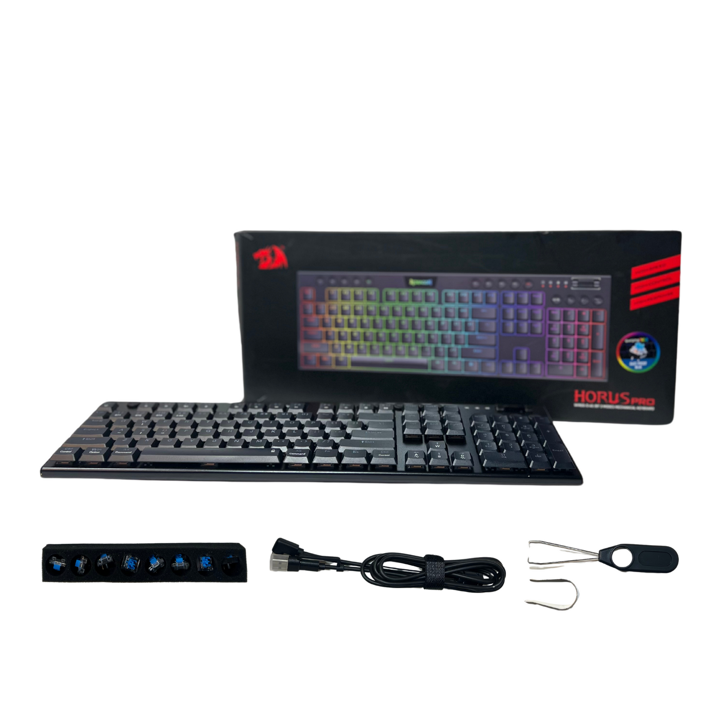 Redragon K618 Horus Wireless RGB Mechanical Keyboard - Ultra-Thin, Tri-Mode