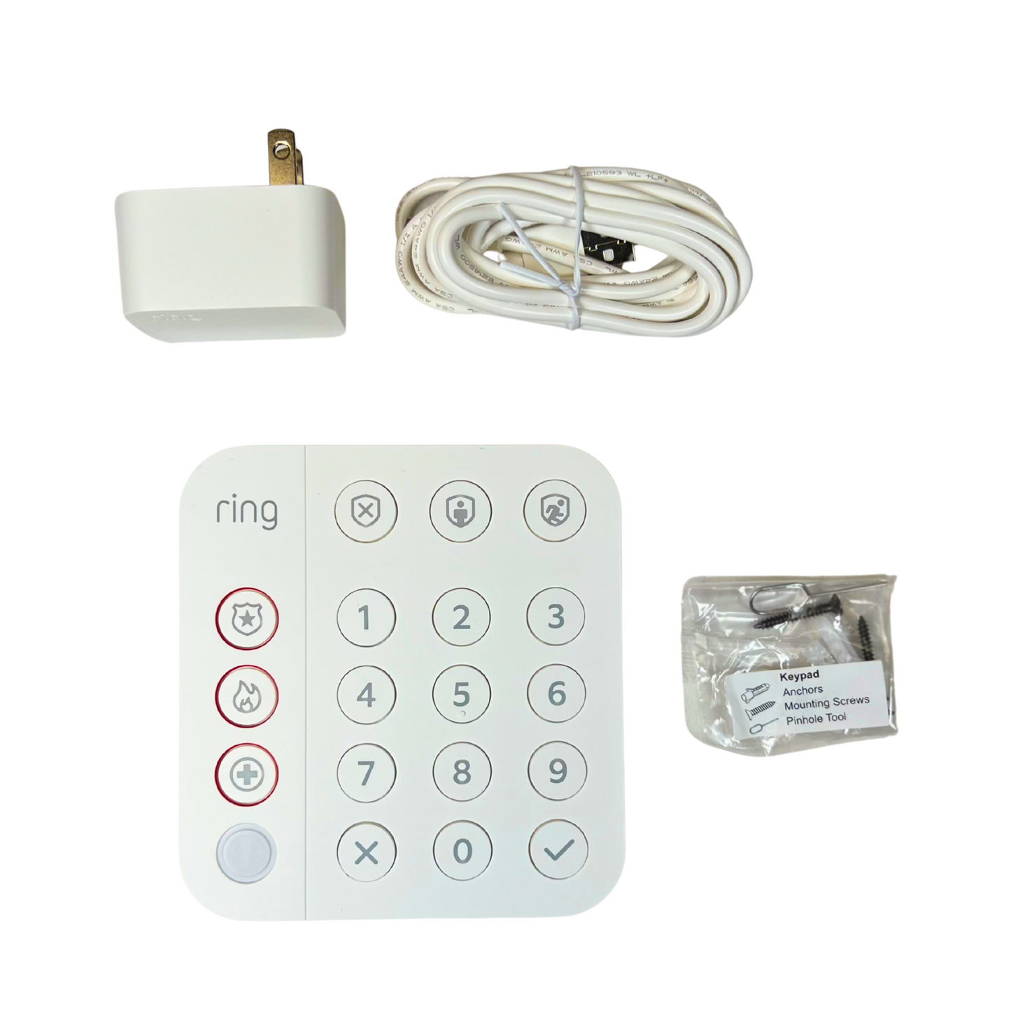 Ring Alarm Keypad 2nd Gen White Wireless Security Access Panel