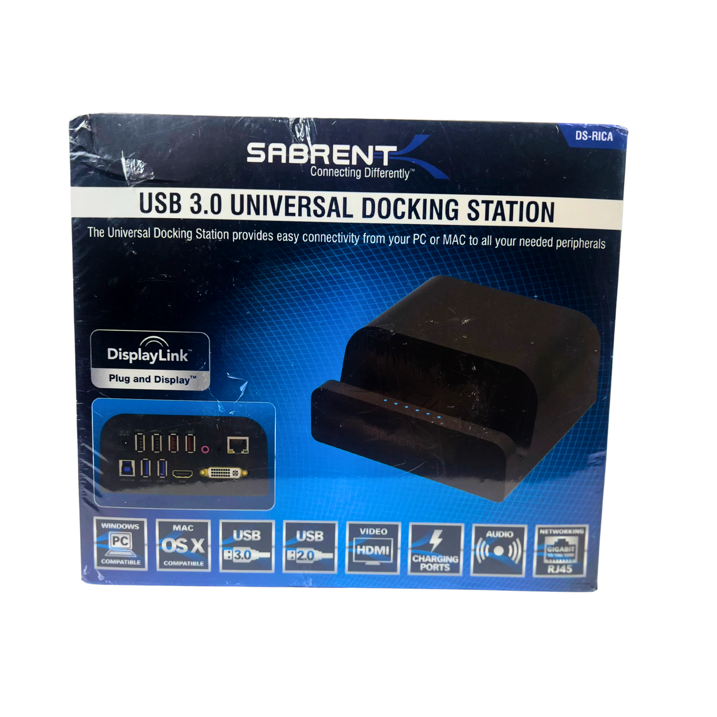 USB Docking Station with Dual HDMI & DVI, 7 USB Ports, Gigabit Ethernet, Audio & Fast Charging – Plug & Play for Laptops & PCs